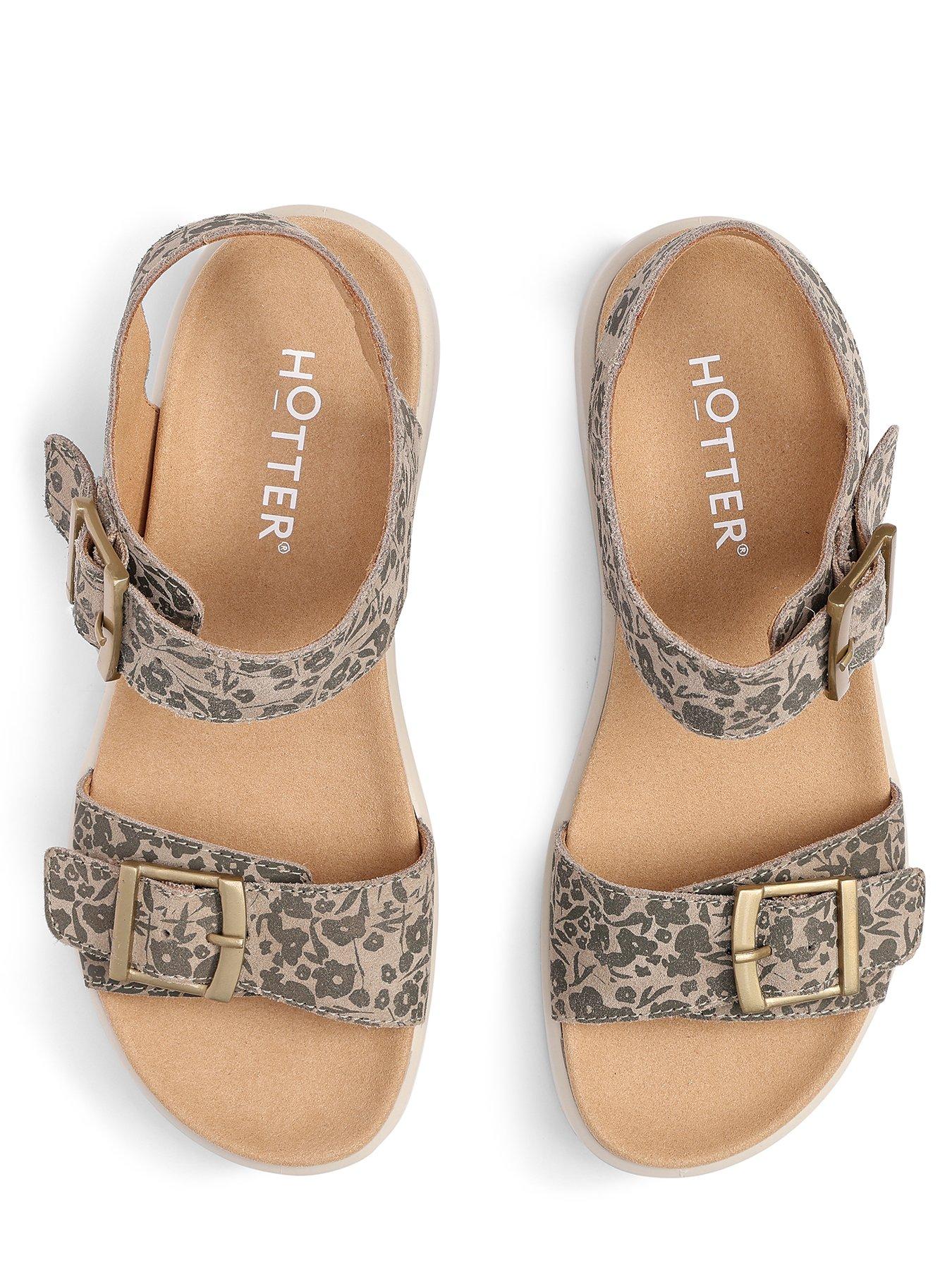 Image 4 of 4 of Hotter Corfu Wide - Khaki Floral
