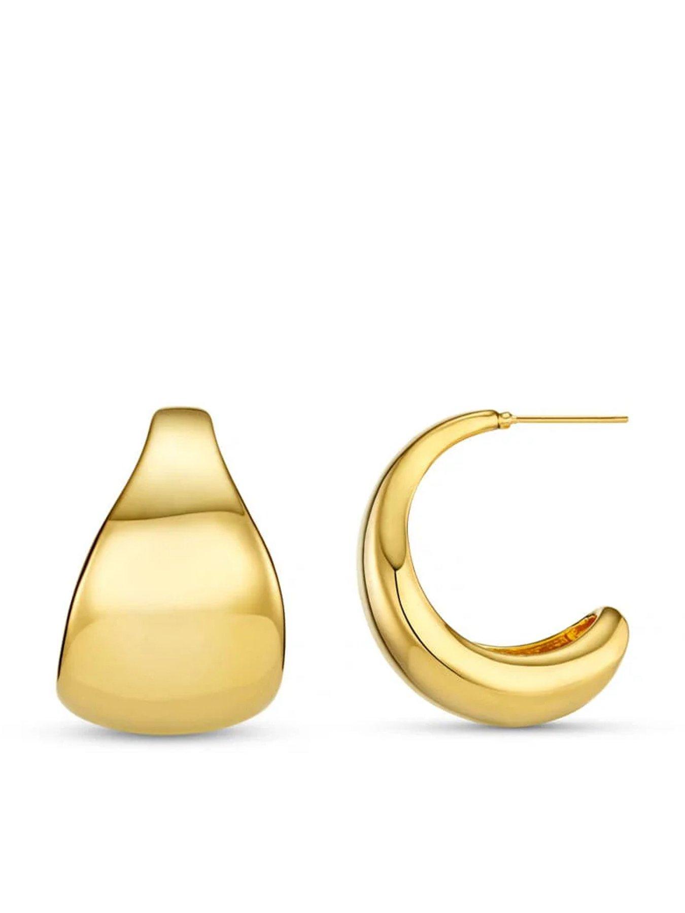 orelia-statement-taper-metal-hoop-earringsstillFront