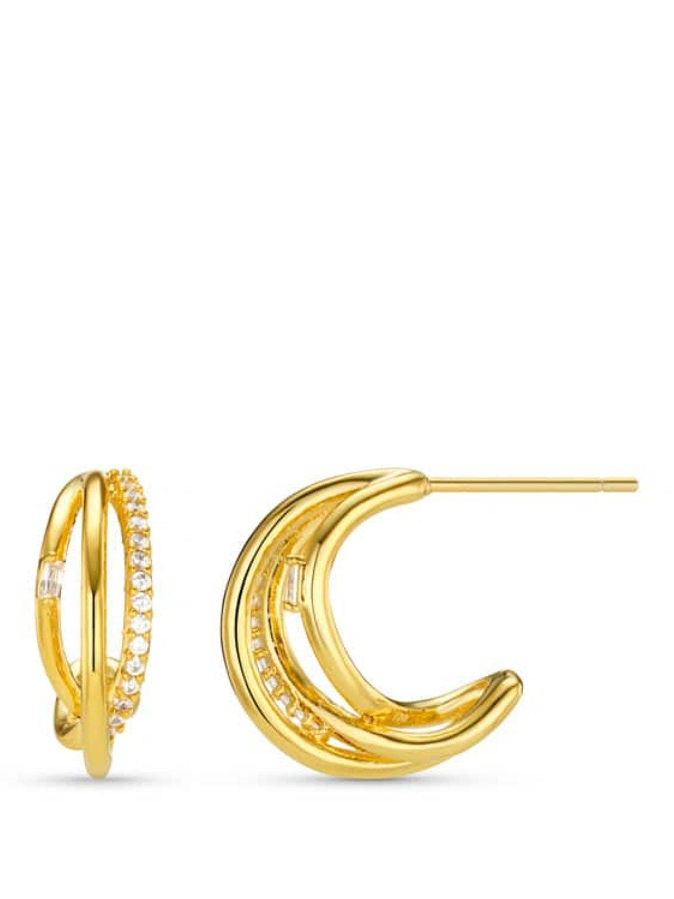 orelia-mixed-pave-triple-illusion-hoop-earrings