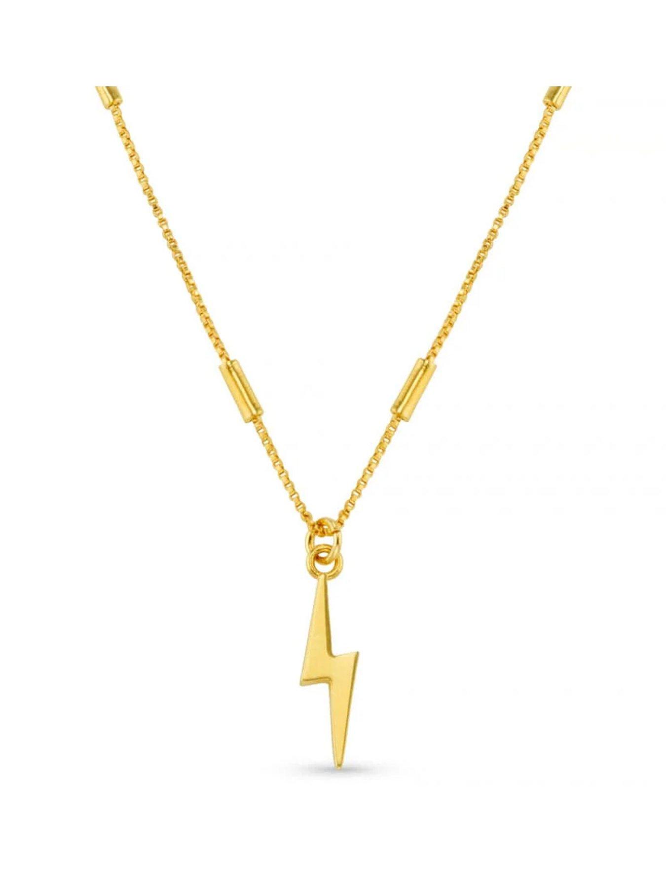 orelia-metal-lightning-charm-necklacefront