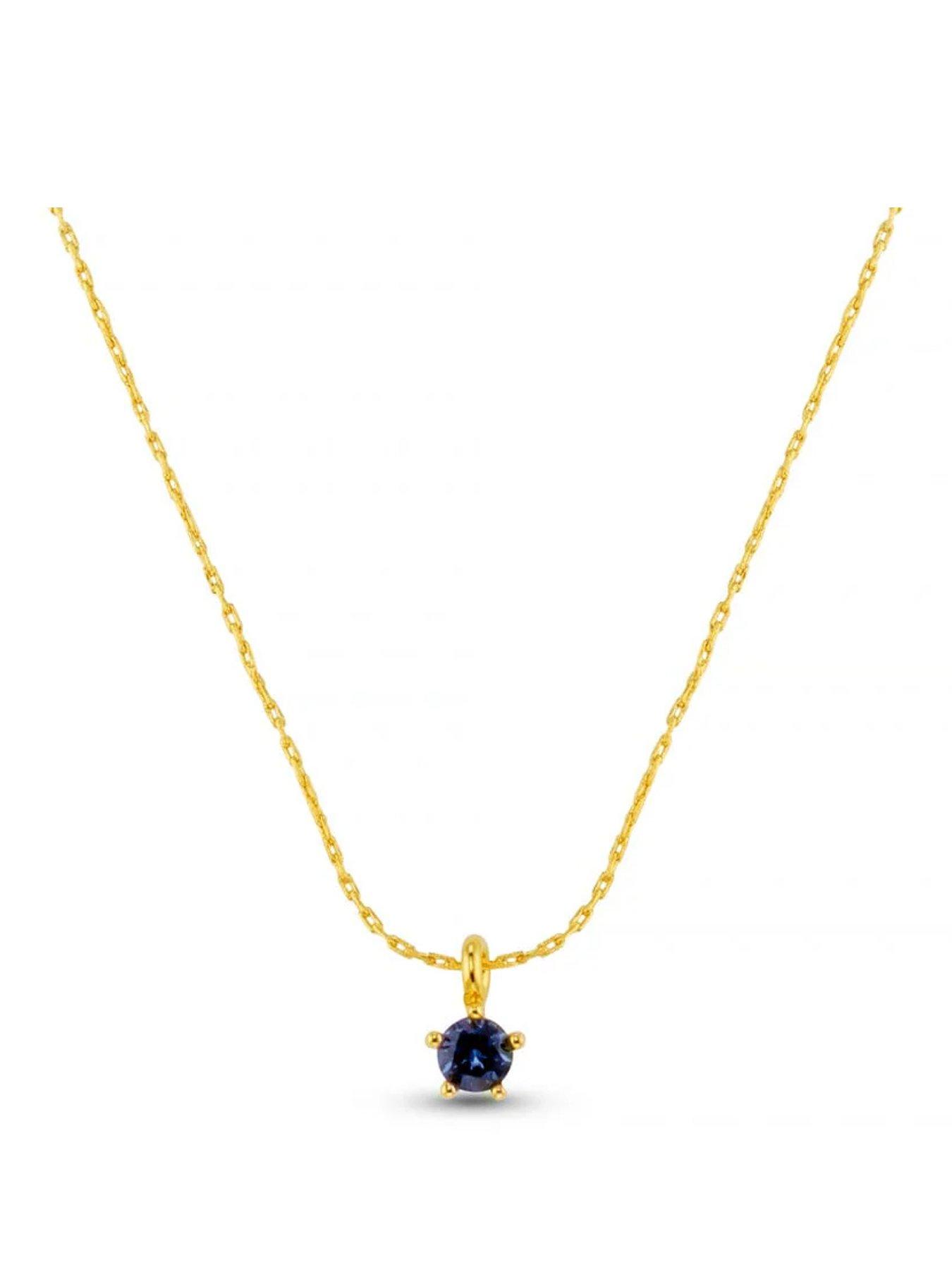 Image 1 of 3 of Orelia Fine Blue Collar Necklace