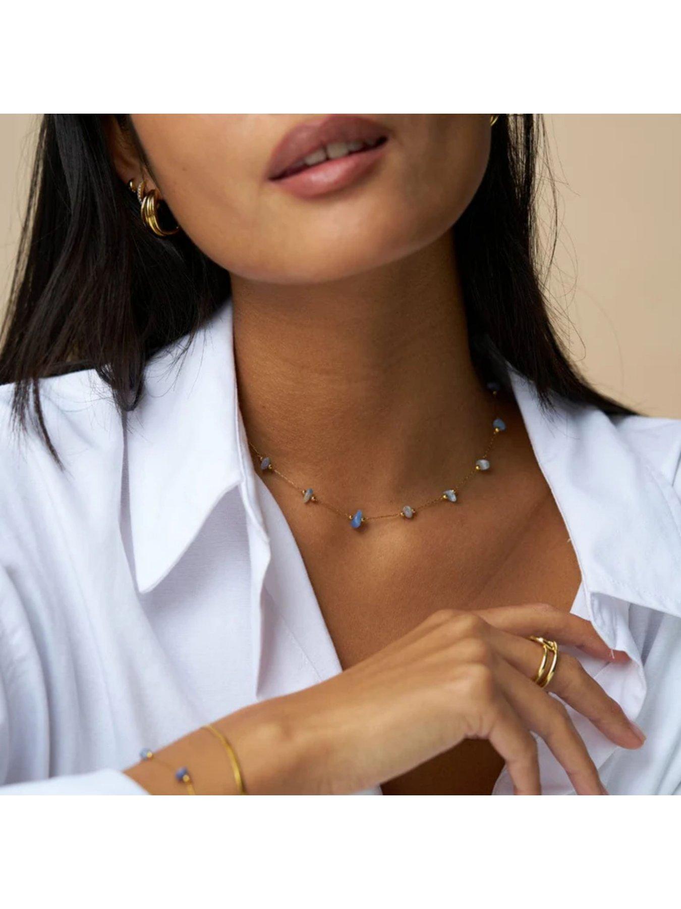 orelia-semi-precious-chip-stationed-necklacestillFront