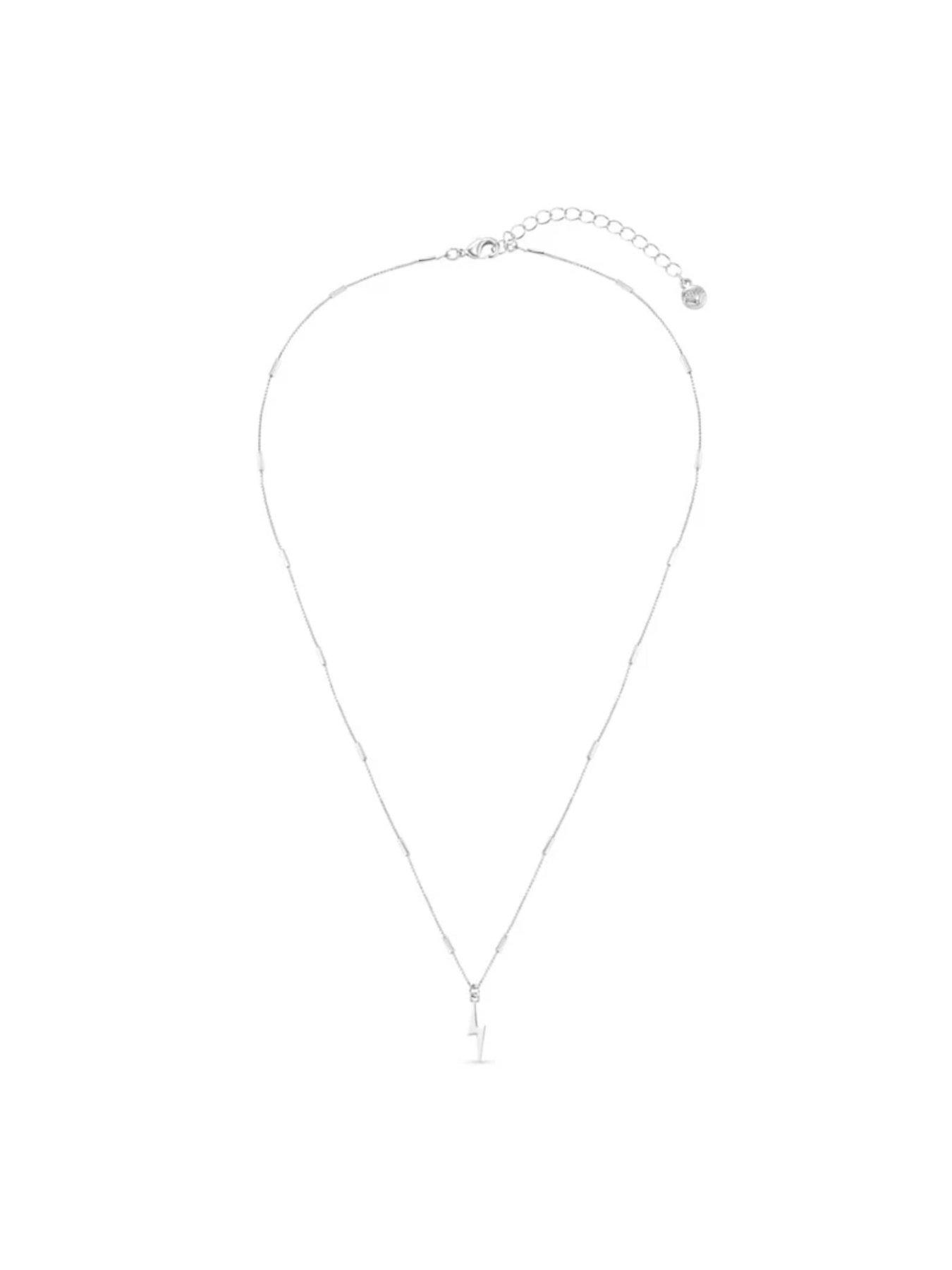 orelia-metal-lightning-charm-necklace-sback