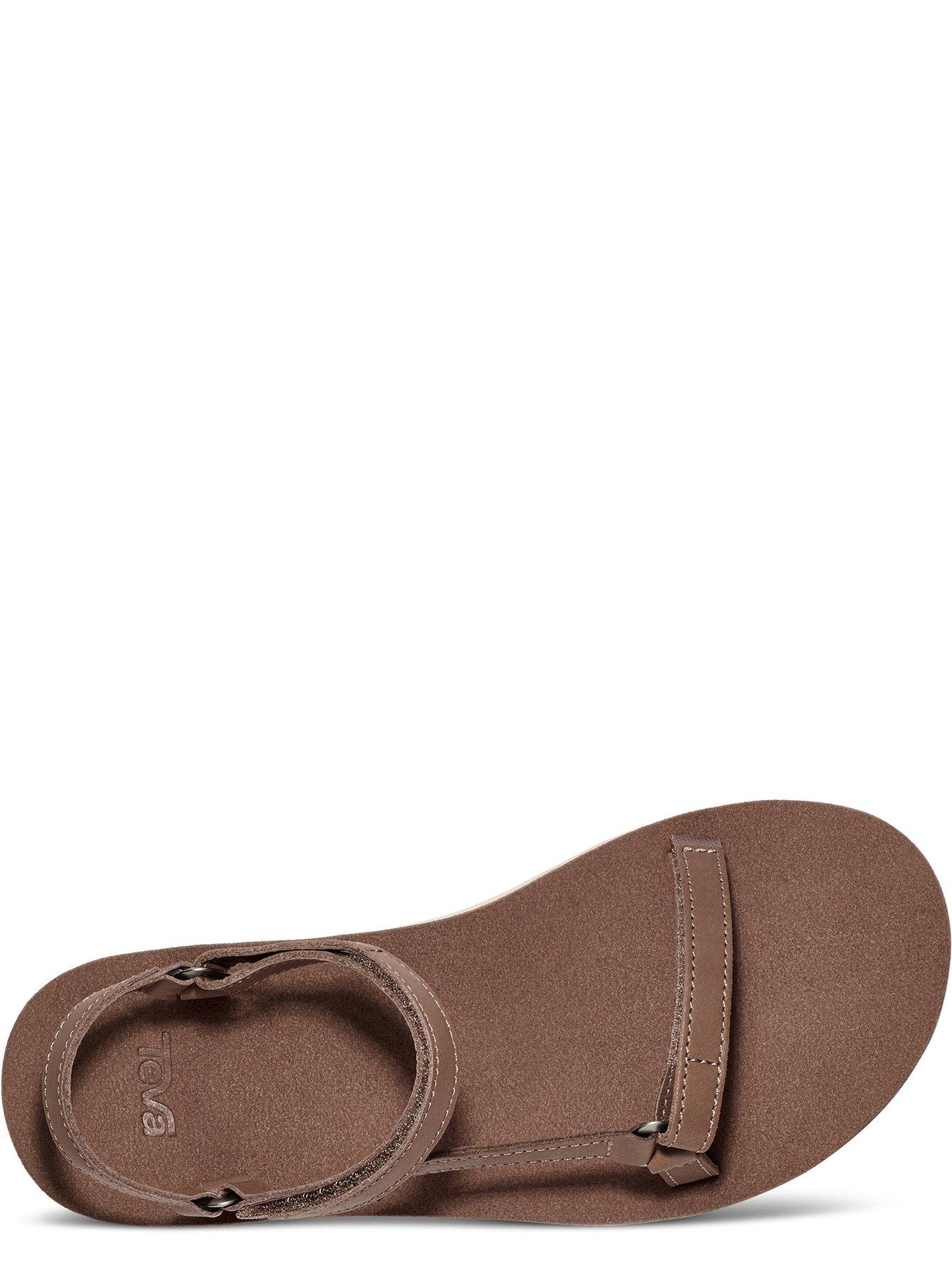 Image 4 of 6 of Teva Original Universal Slim Lea Sandals - Brown