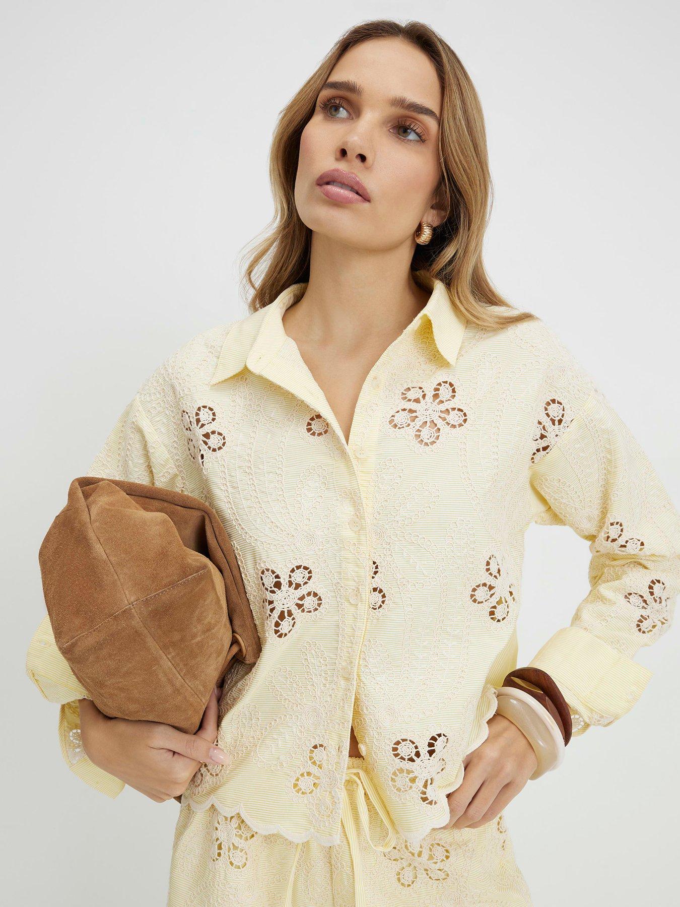 river-island-lace-cutwork-shirt-yellowfront