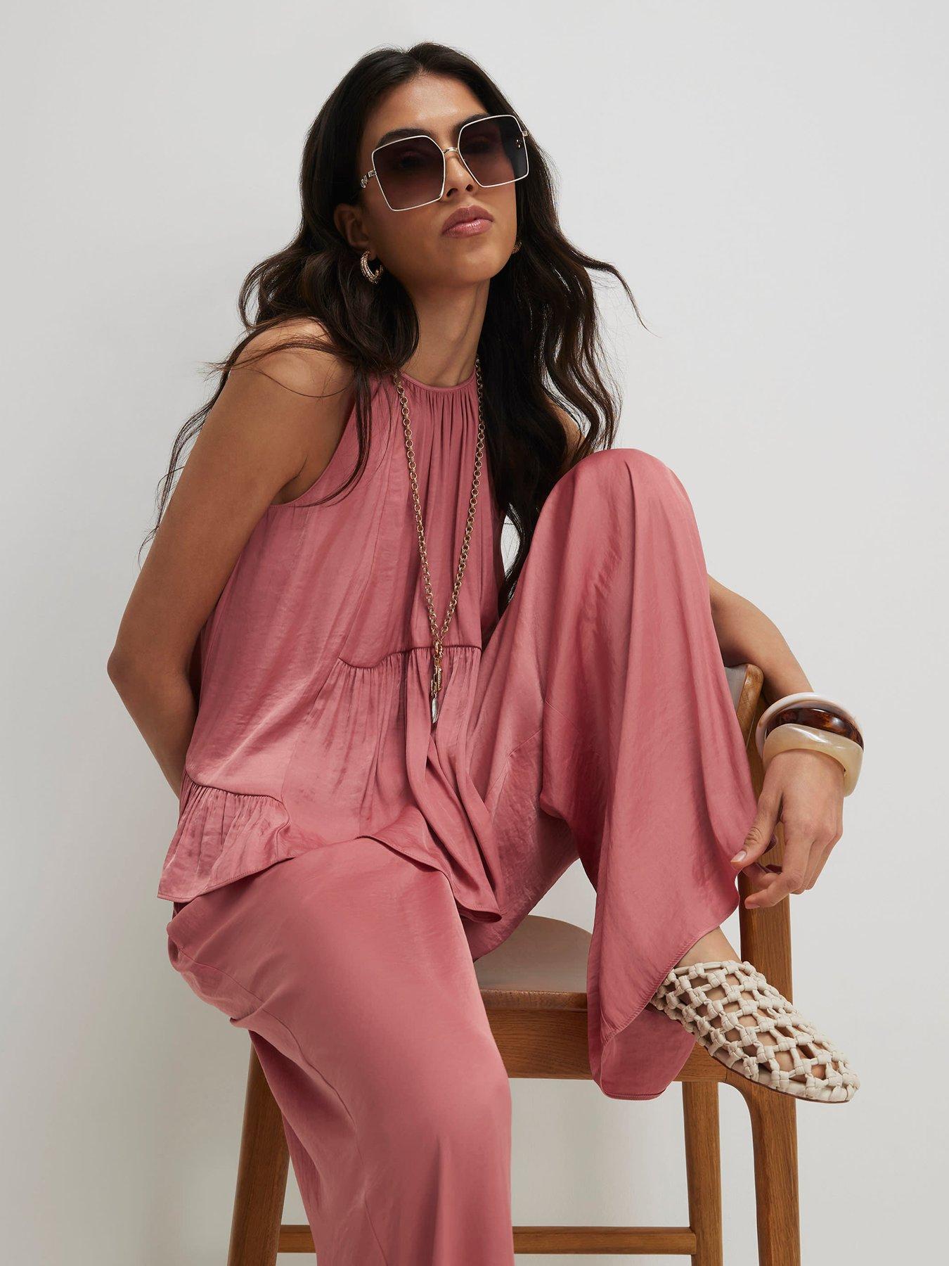 River Island Airflow Halter Top - Pink
