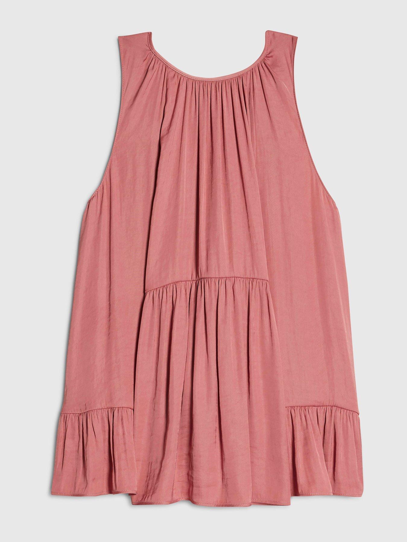 Image 5 of 6 of River Island Airflow Halter Co-ord Top - Pink
