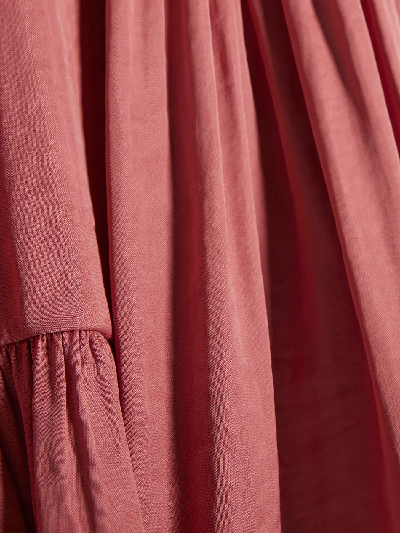 Image 6 of 6 of River Island Airflow Halter Co-ord Top - Pink