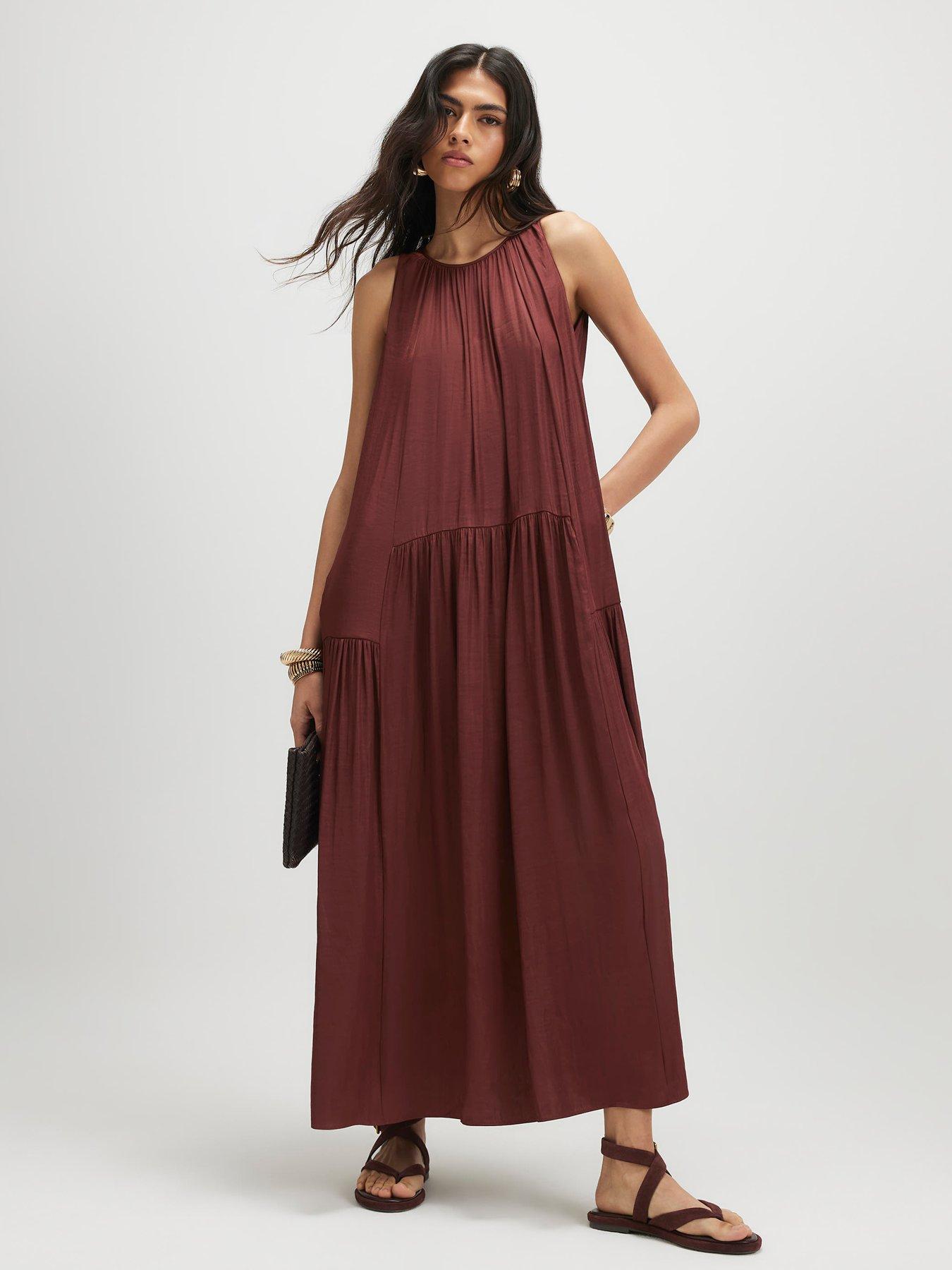 River Island Airflow Halter Dress - Red