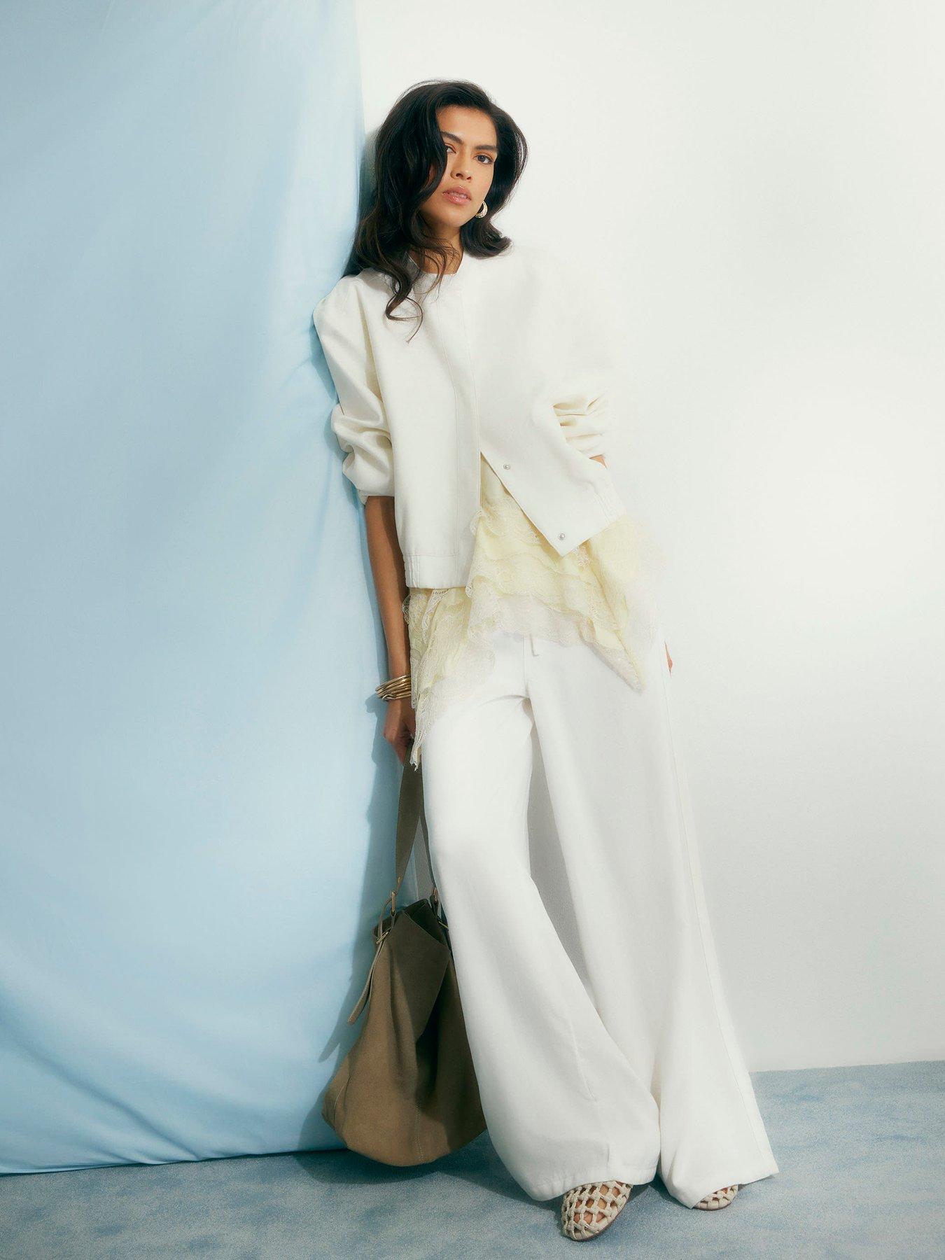 River Island Wide Leg PJ Pant Aladdin - White