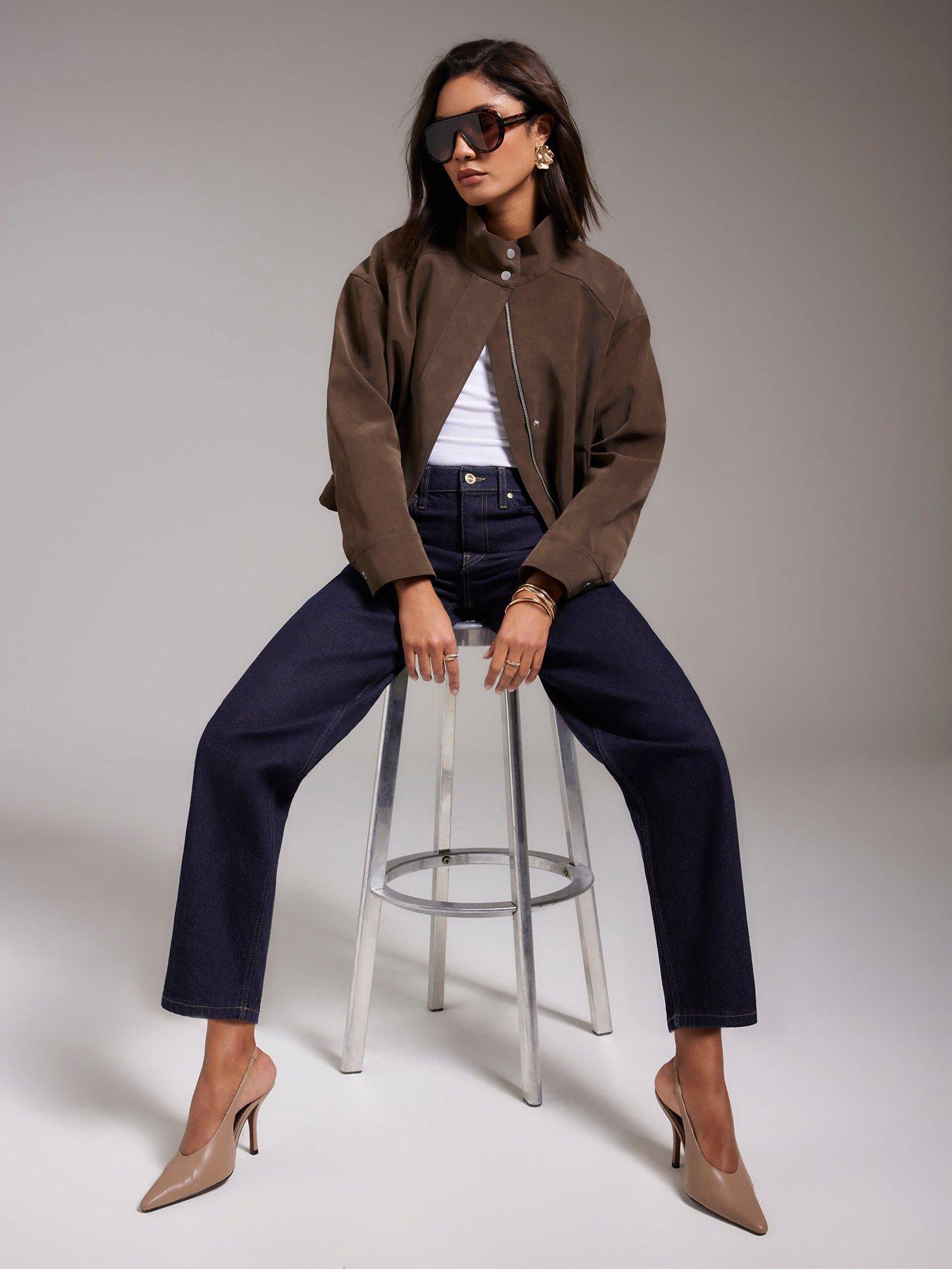 Image 3 of 4 of River Island Edward Core Barrel Jeans- Blue