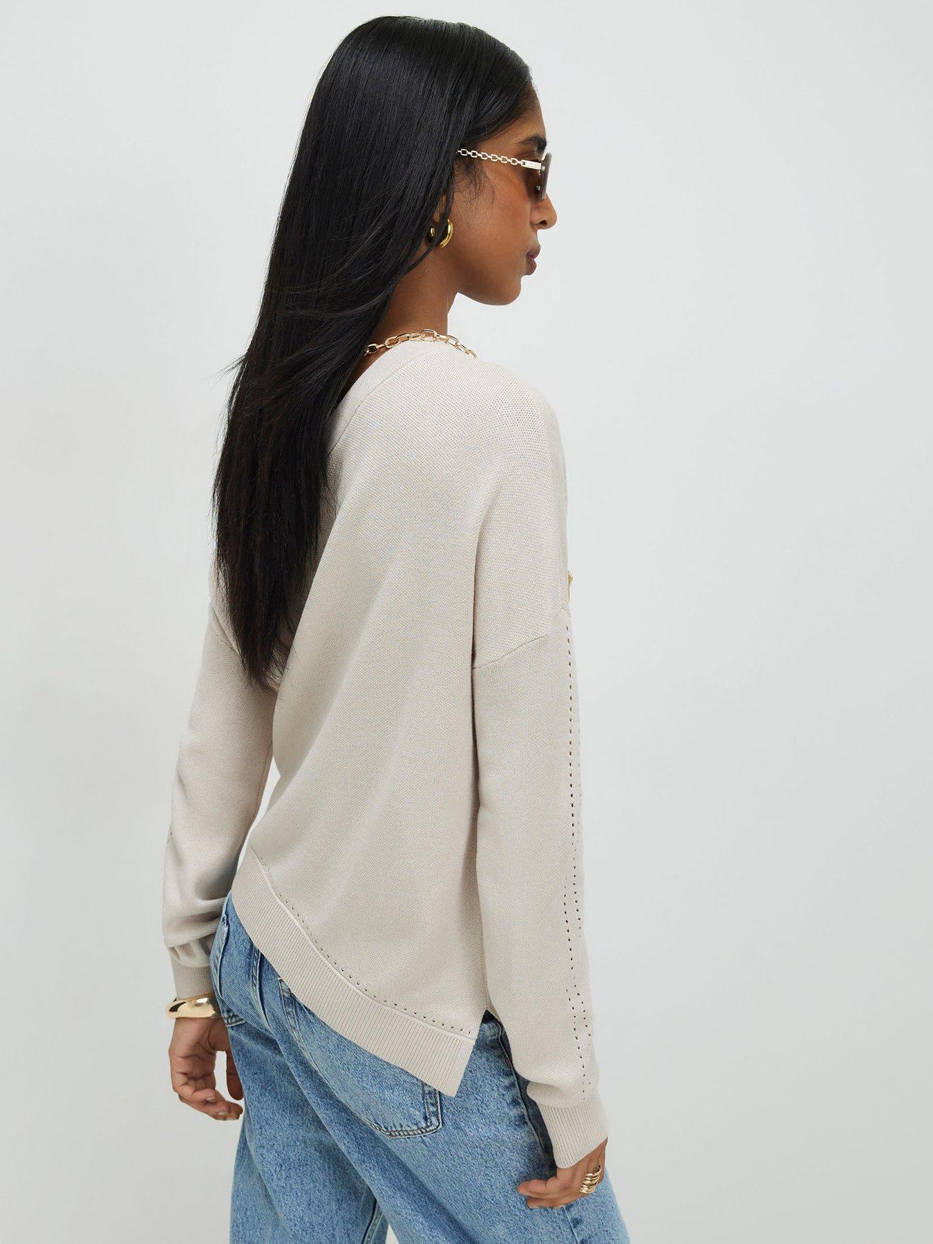 Image 2 of 6 of River Island Linen Jumper - Beige
