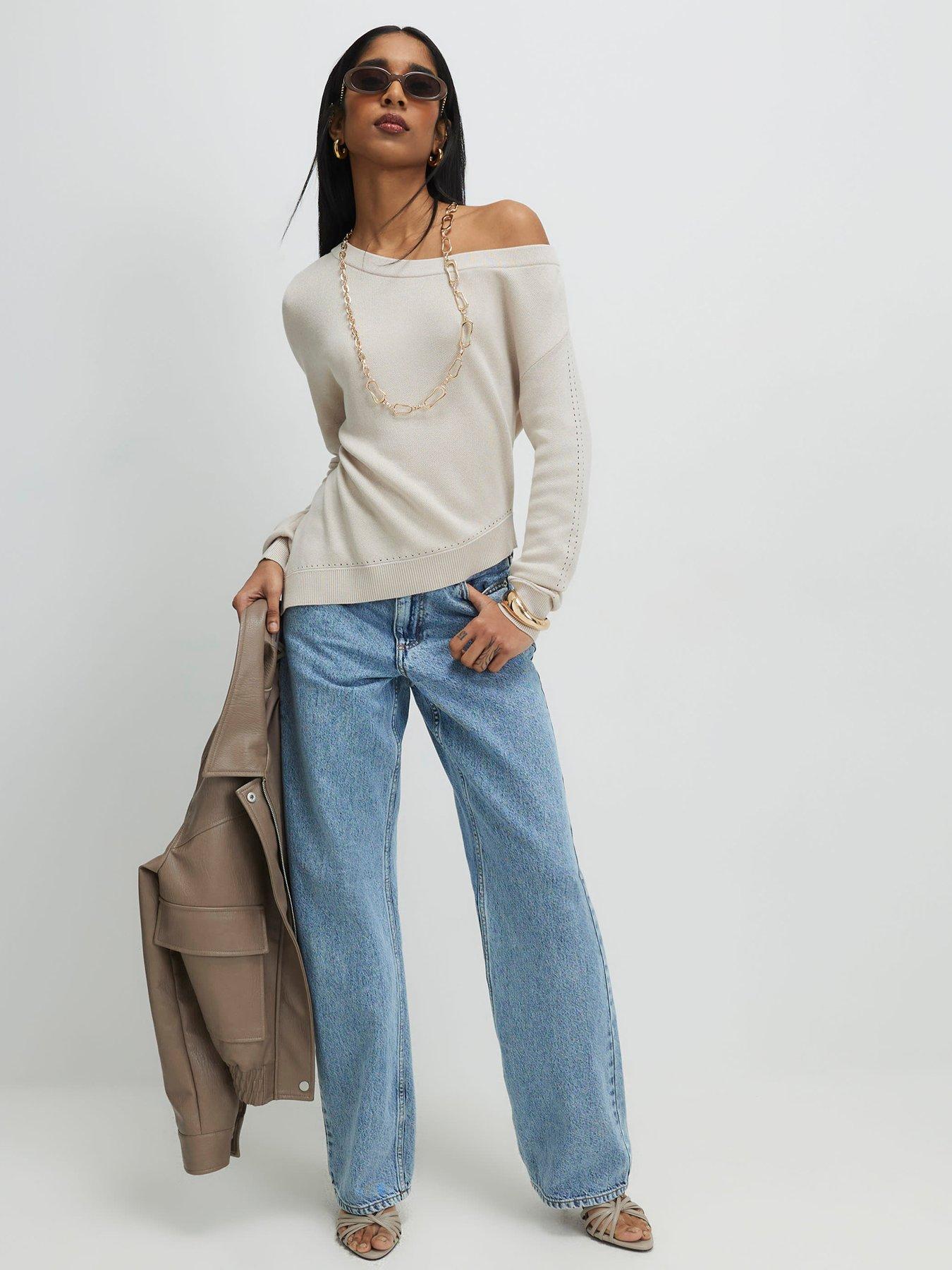 Image 3 of 6 of River Island Linen Jumper - Beige