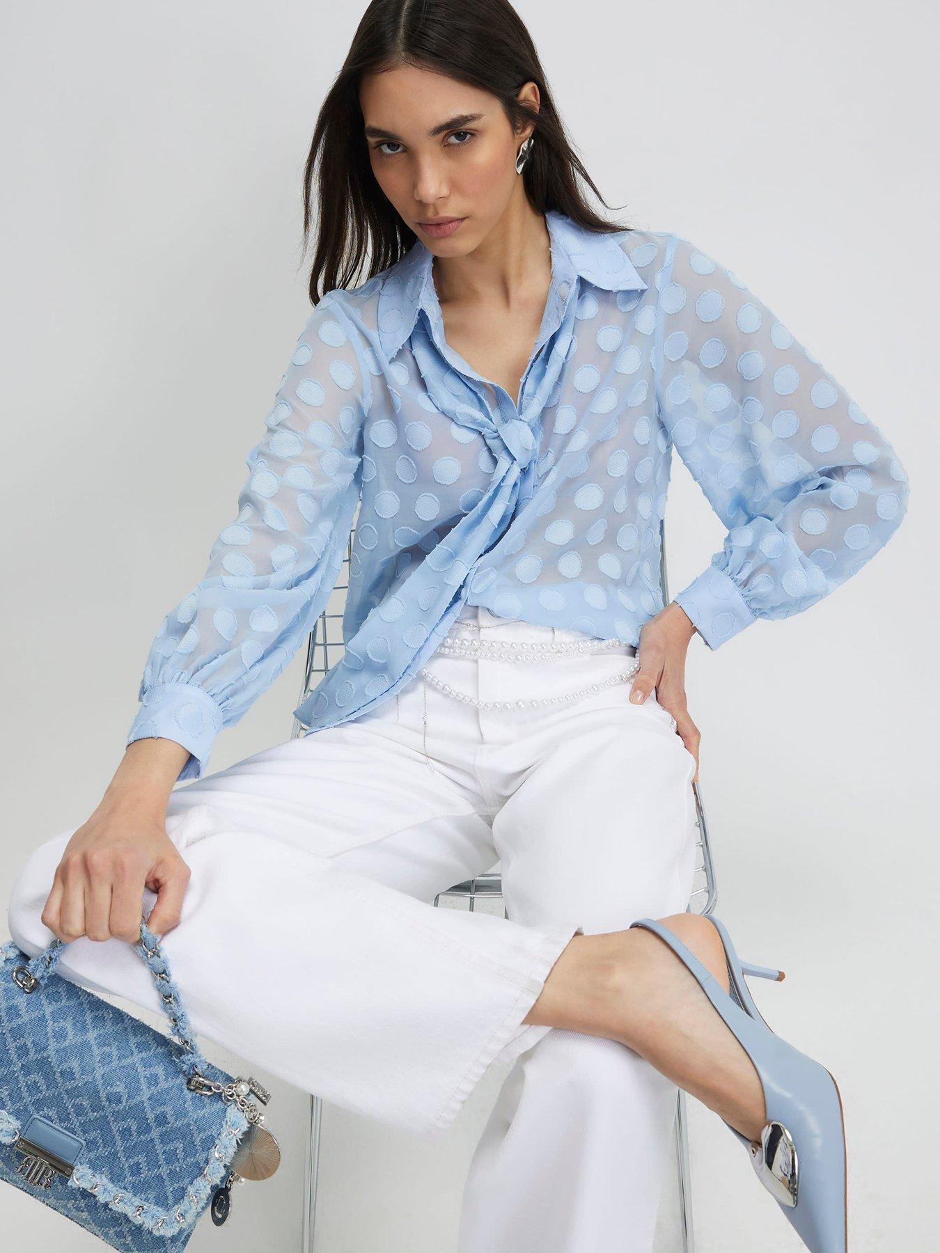 river-island-organza-polka-dot-blouse-blueoutfit