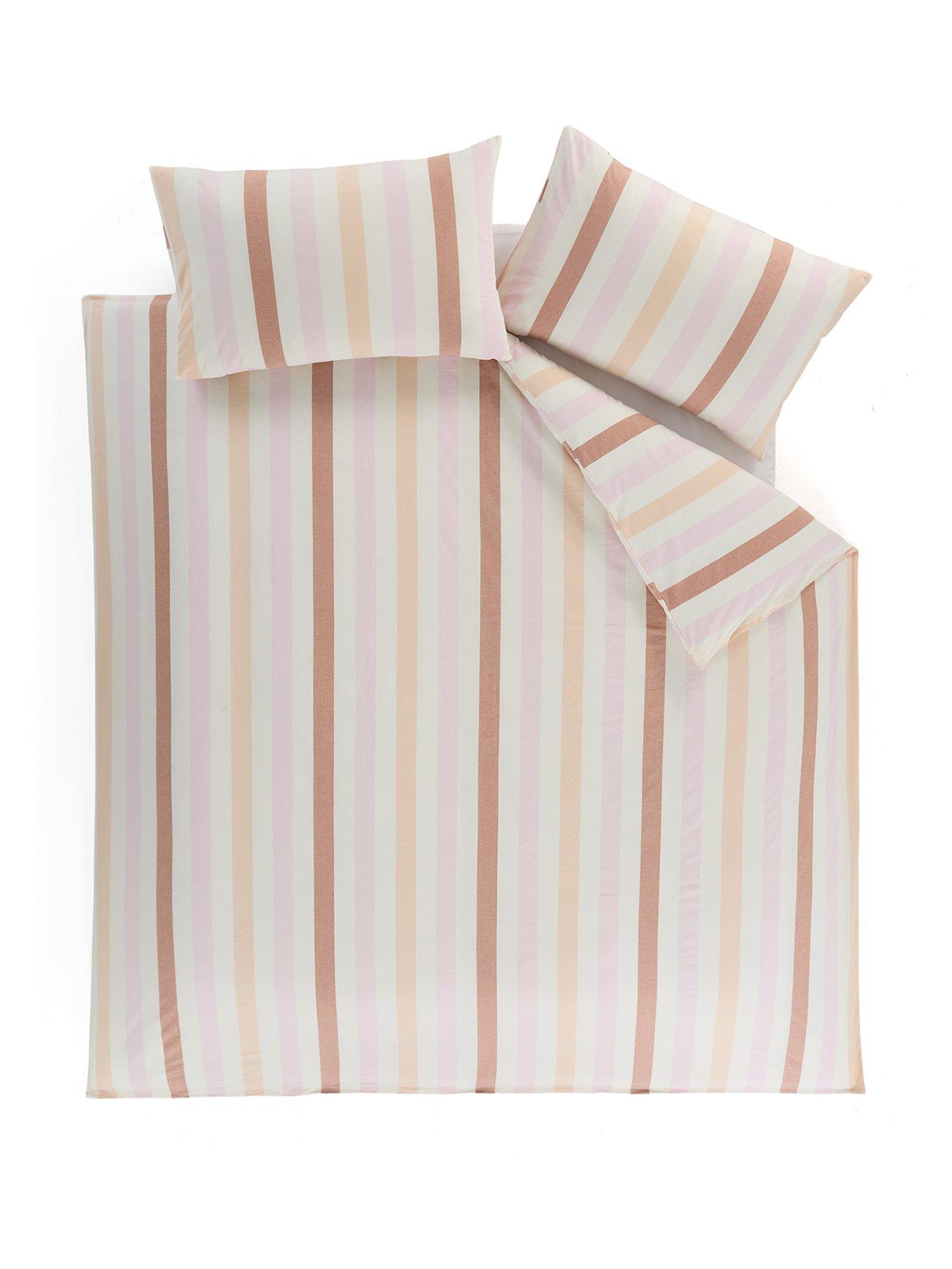 Image 2 of 5 of The Very Collection Aya Washed 100% Cotton Stripe Duvet Set