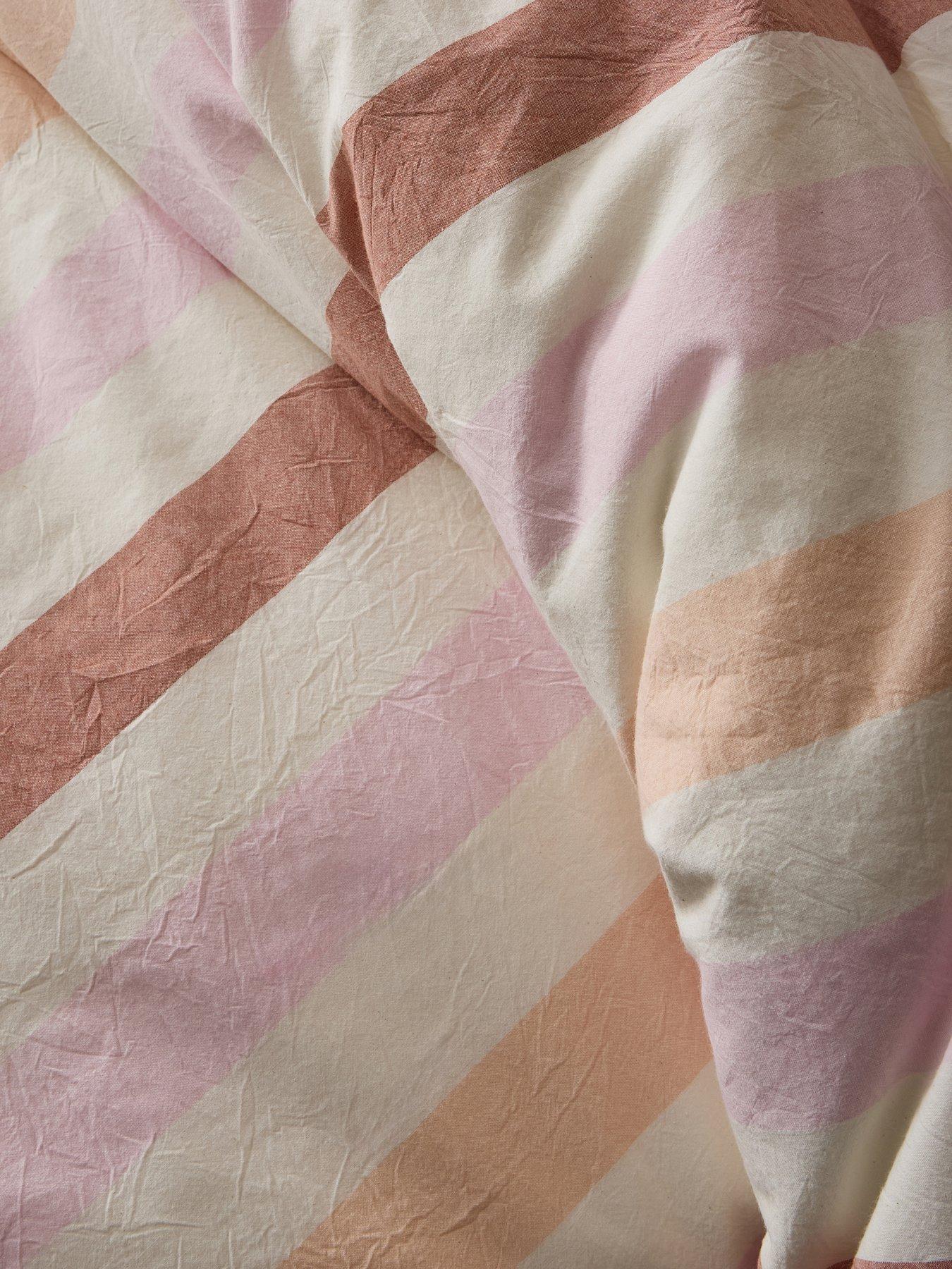 Image 4 of 5 of The Very Collection Aya Washed 100% Cotton Stripe Duvet Set