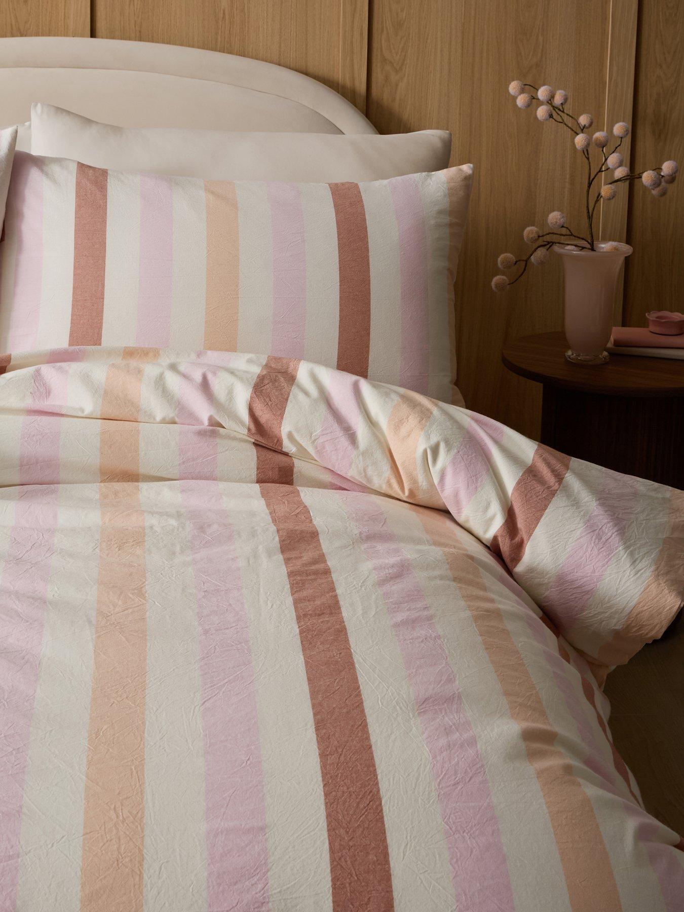Image 5 of 5 of The Very Collection Aya Washed 100% Cotton Stripe Duvet Set