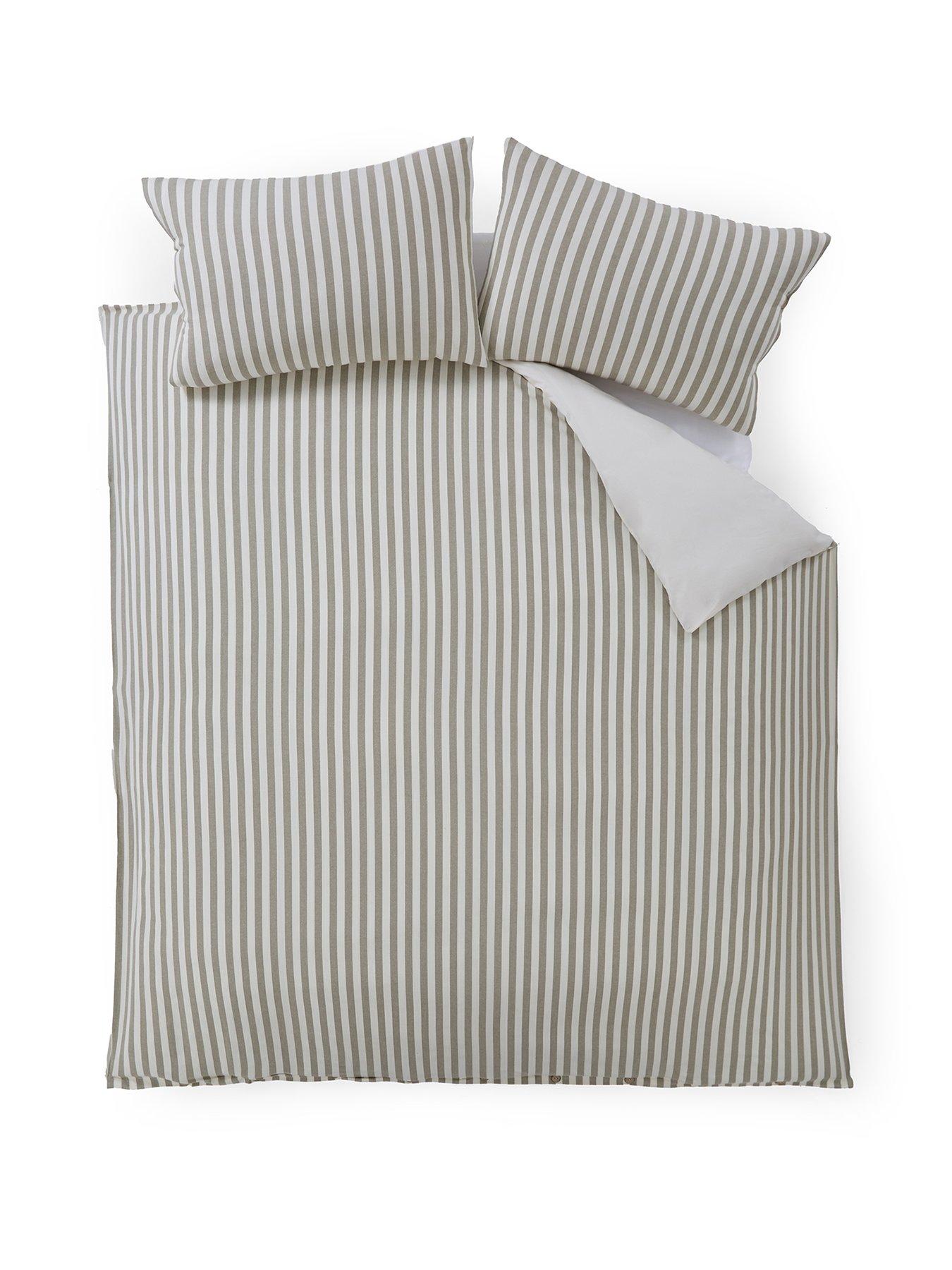 Image 2 of 7 of The Very Collection Vincent Cotton Yarn Dyed Stripe Duvet Set