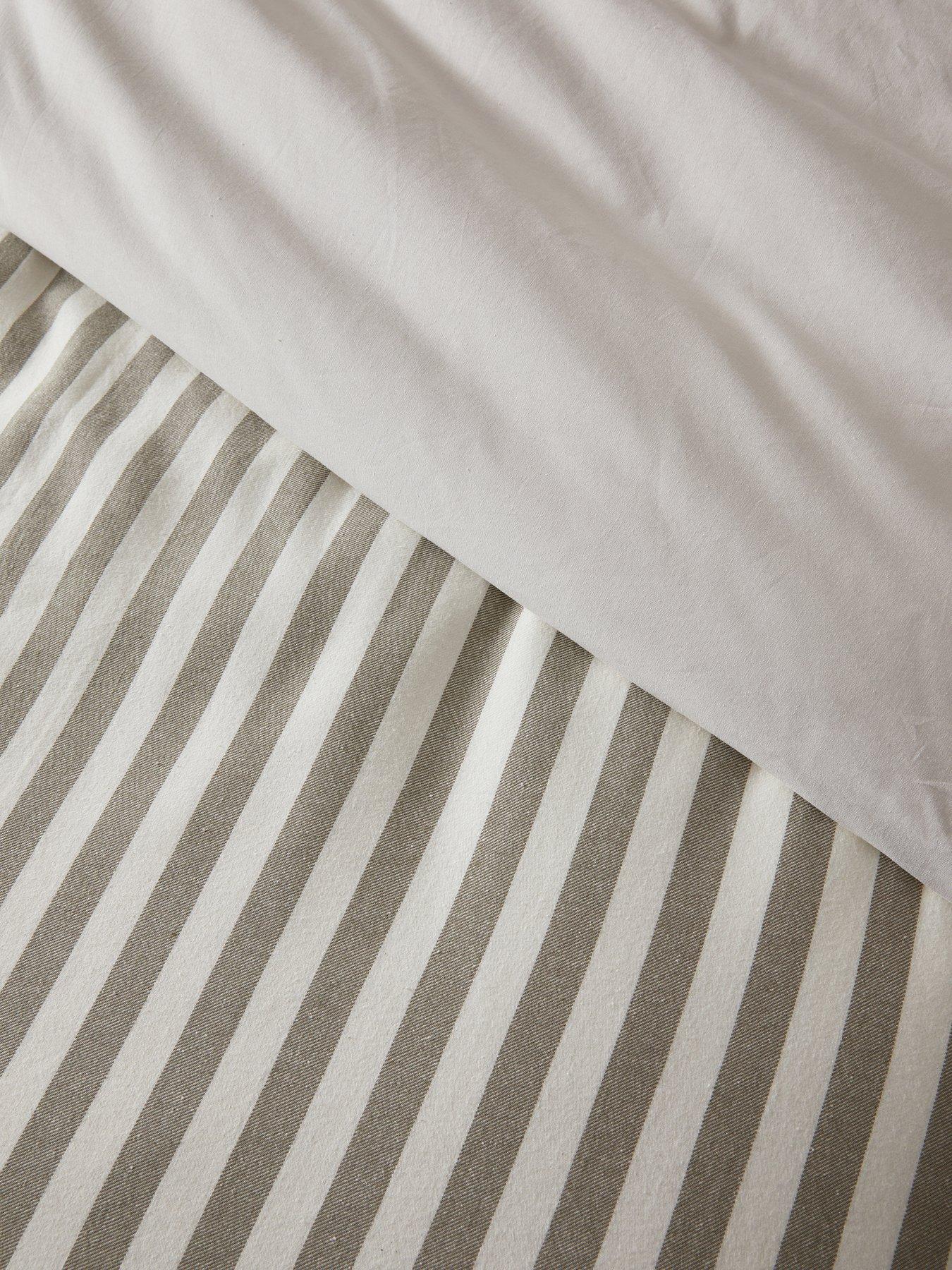 Image 4 of 7 of The Very Collection Vincent Cotton Yarn Dyed Stripe Duvet Set