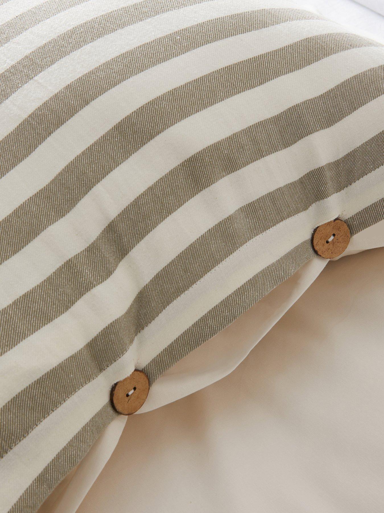 Image 7 of 7 of The Very Collection Vincent Cotton Yarn Dyed Stripe Duvet Set