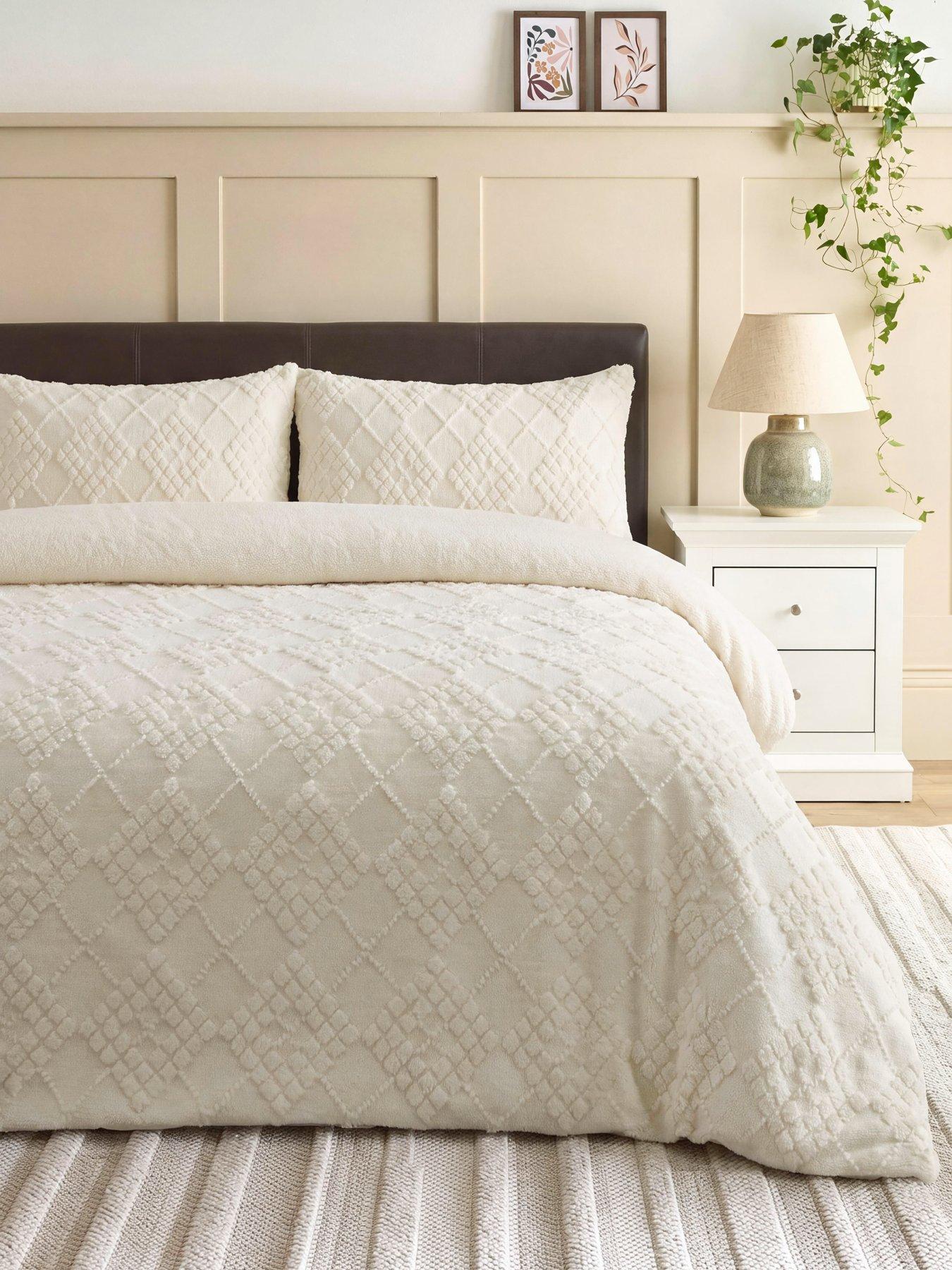 The Very Collection Argyle Knit Fleece Duvet Set