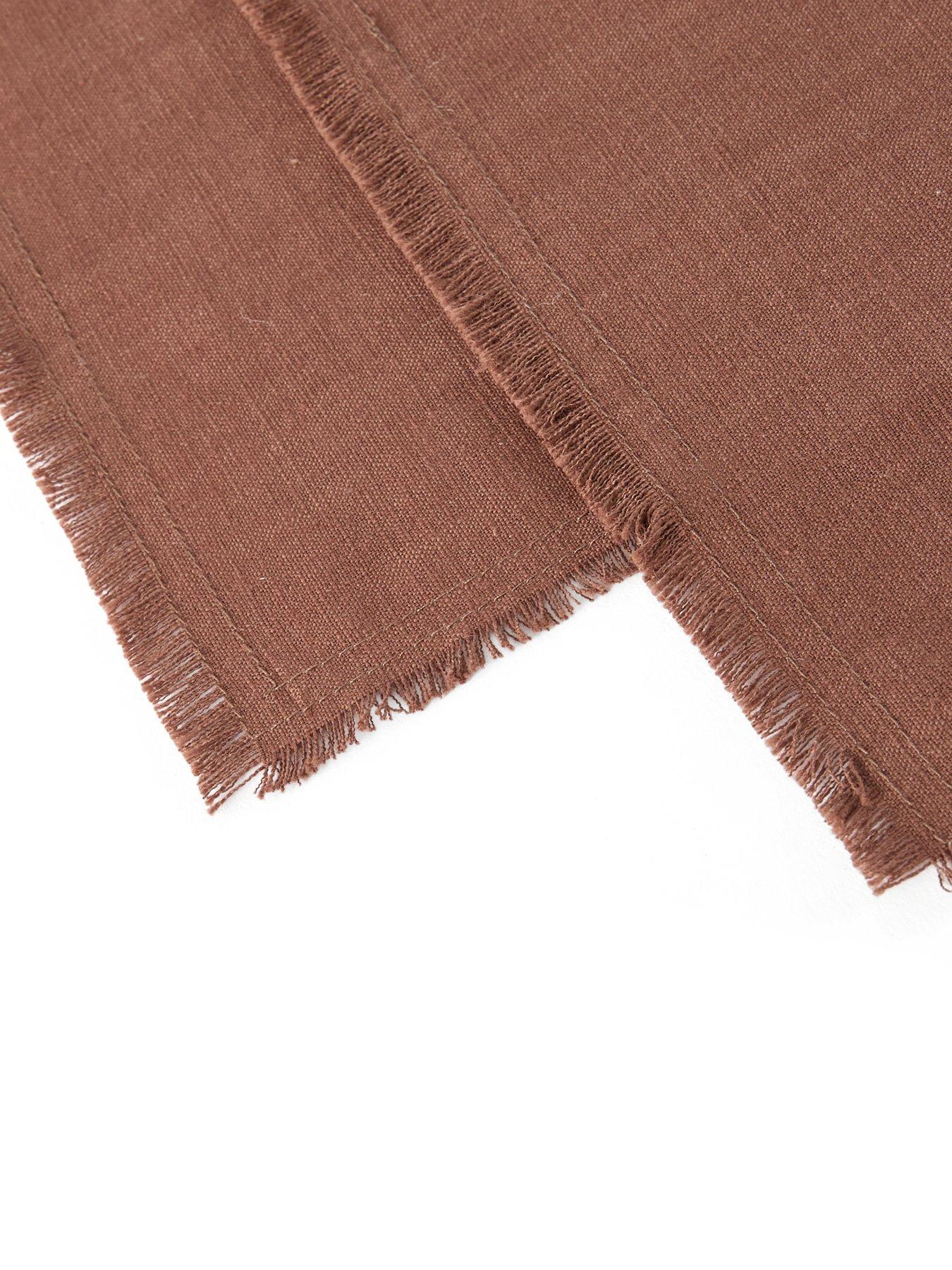 Image 5 of 7 of Michelle Keegan Home Cotton And Linen Blend Placemats With Raw Edge - Set Of 2