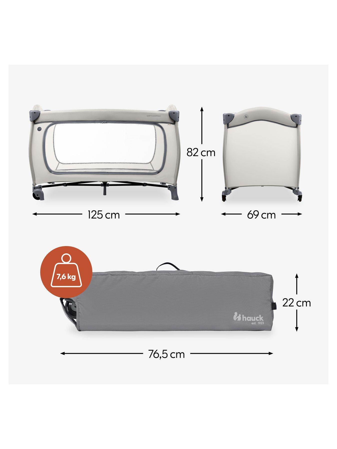 Image 7 of 8 of Hauck Sleep N Easy Fold Travel Cot - Grey