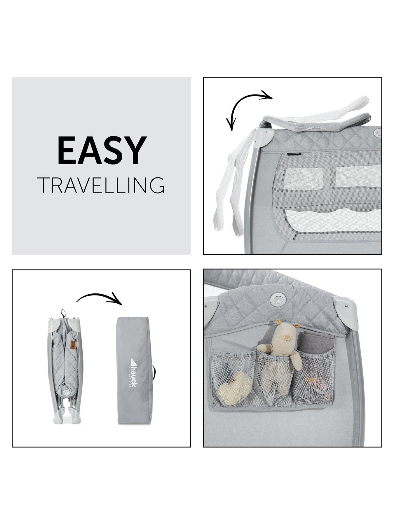 Image 3 of 8 of Hauck Play N Relax Travel Cot - Quilted Grey