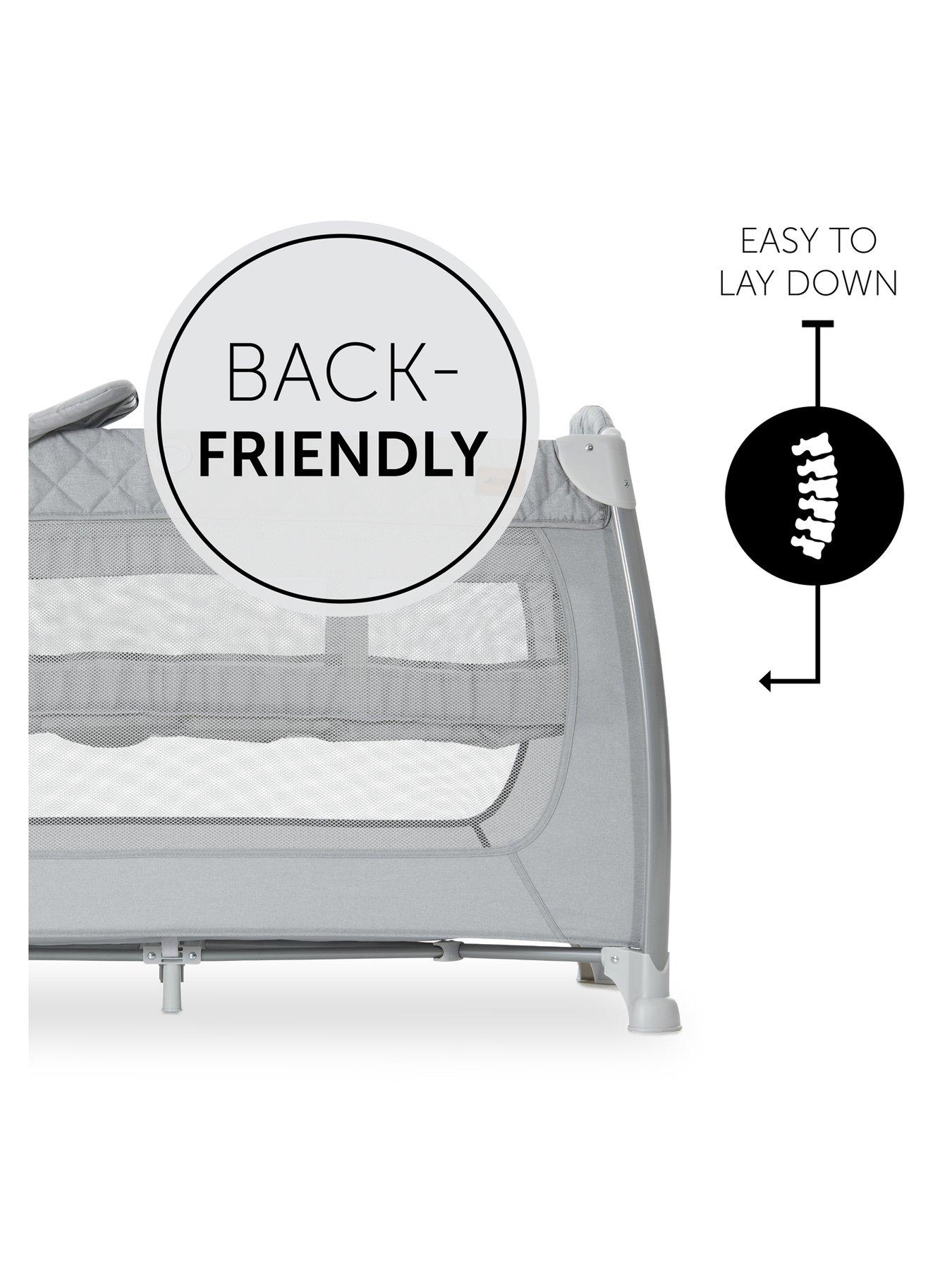 Image 5 of 8 of Hauck Play N Relax Travel Cot - Quilted Grey