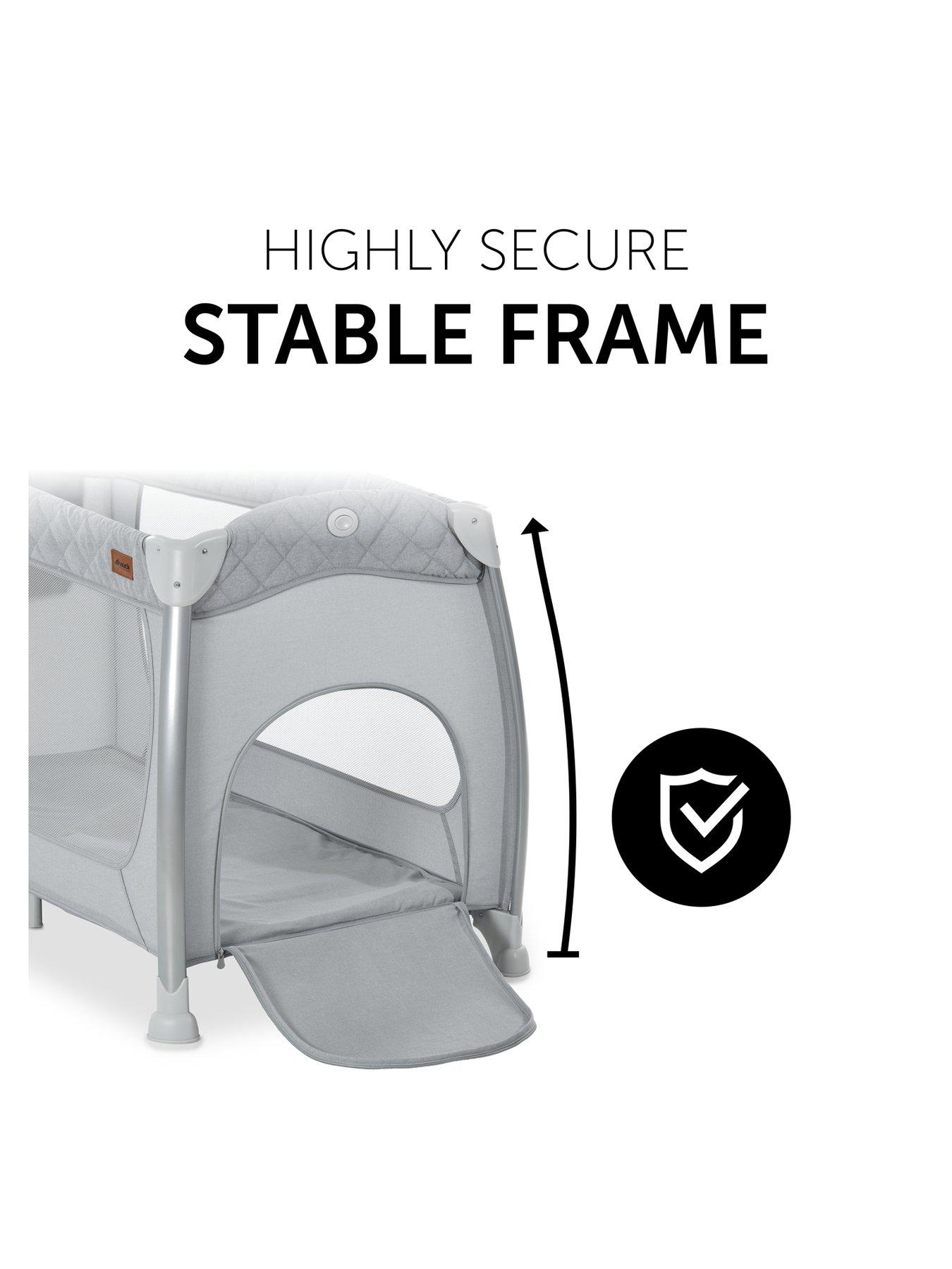 Image 7 of 8 of Hauck Play N Relax Travel Cot - Quilted Grey