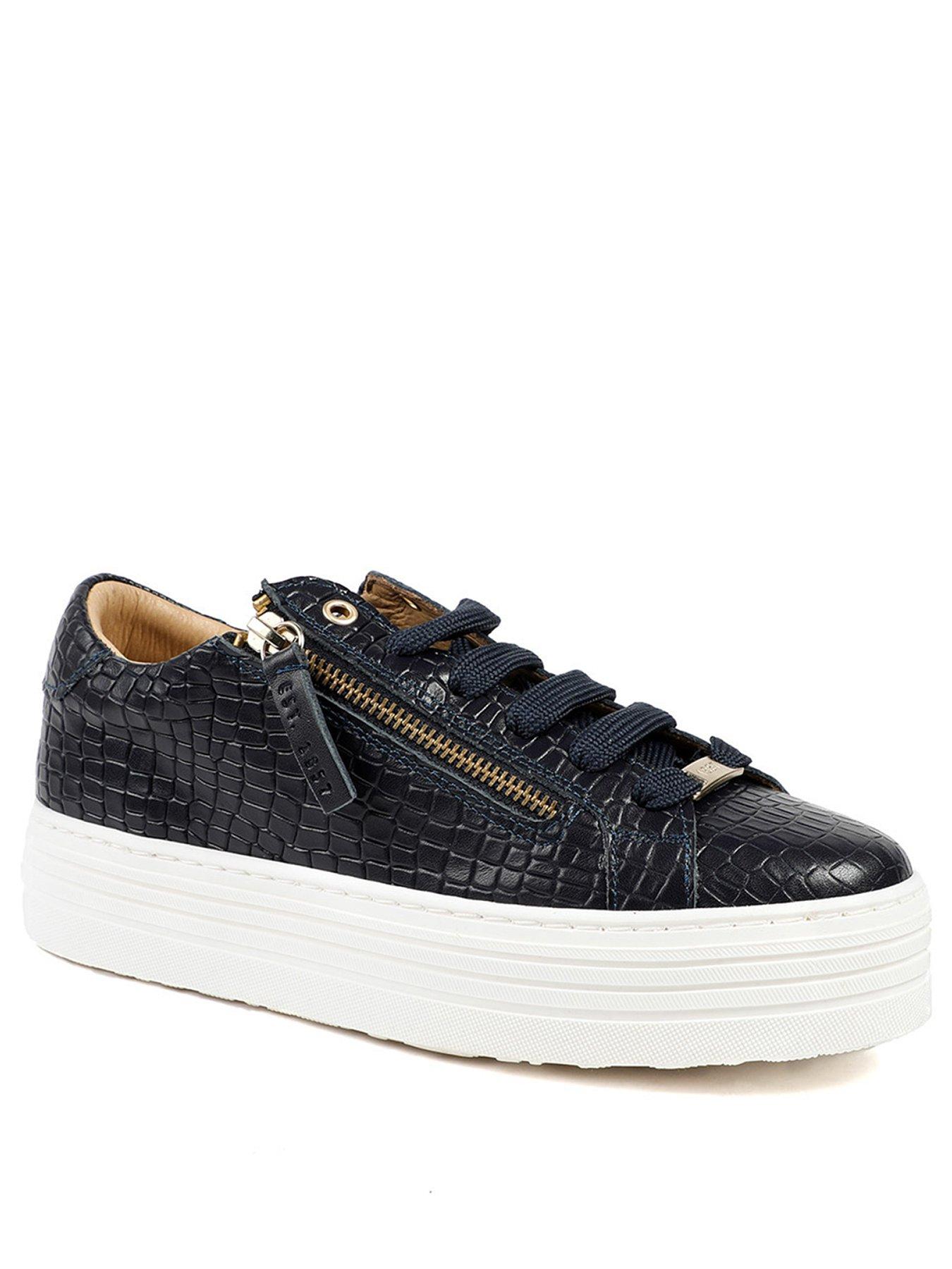 Image 2 of 5 of Jones Bootmaker Amalia Flatform Trainer - Navy Croc