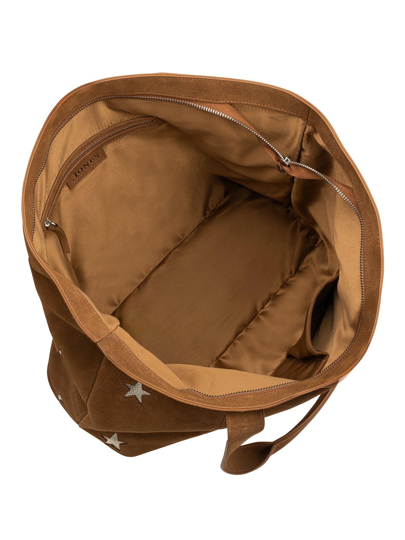 Image 3 of 3 of Jones Bootmaker Suede Star Bucket Bag - Tan