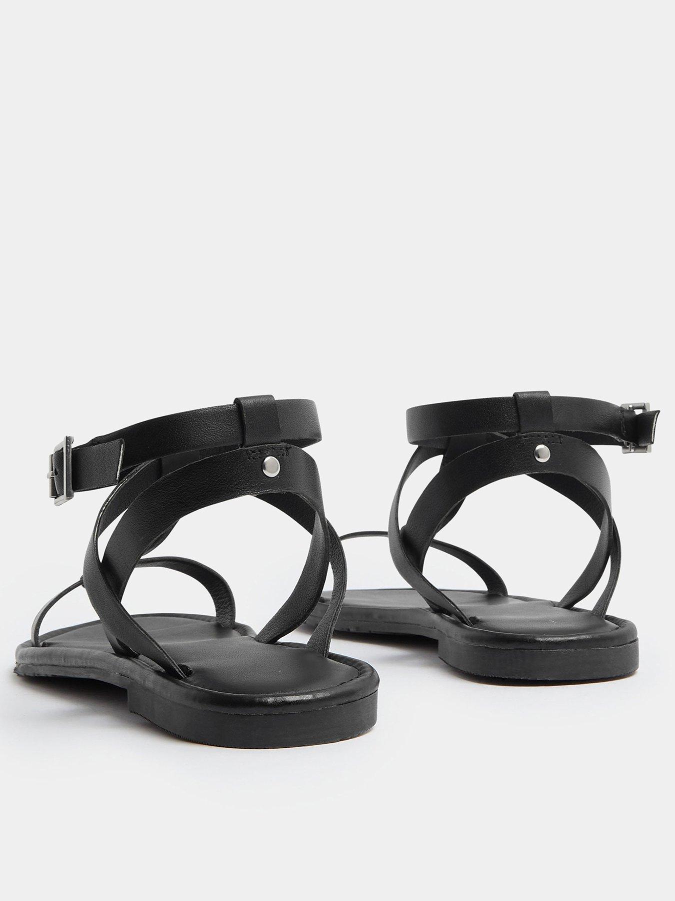 long-tall-sally-faux-leather-gladiator-sandal-blackoutfit