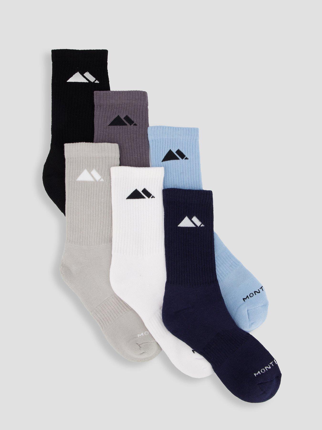 Monterrain Mens Form Core Crew Socks 6X Pack - Multi