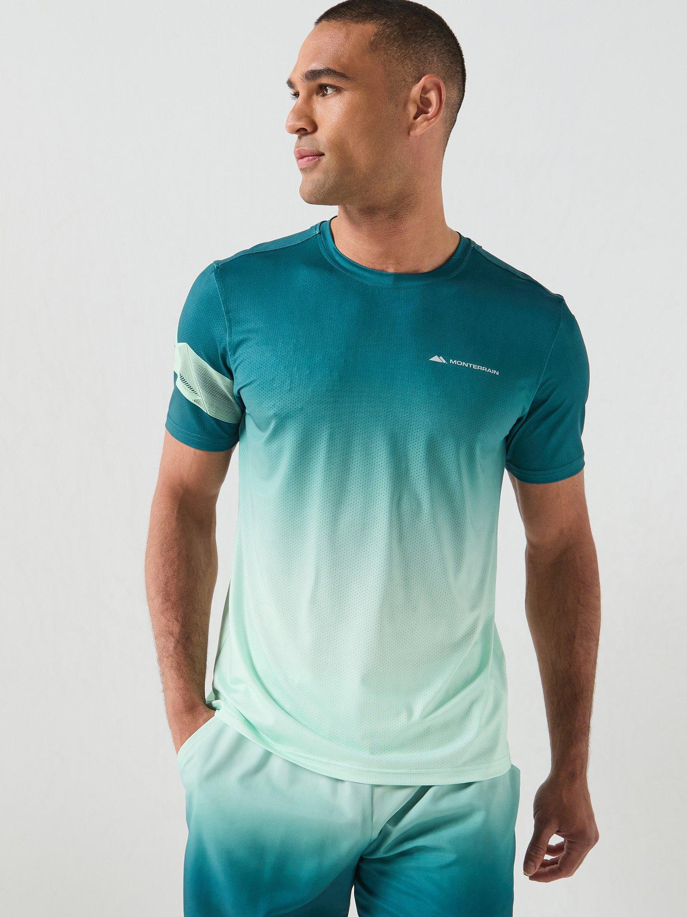 Monterrain Mens Distance Ombre T-Shirt - Green