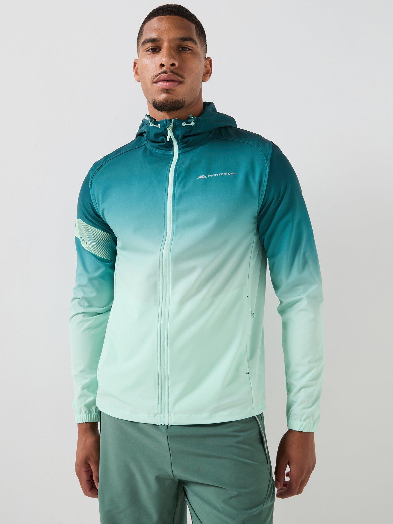 Monterrain Mens Distance Ombre Hooded Jacket - Green