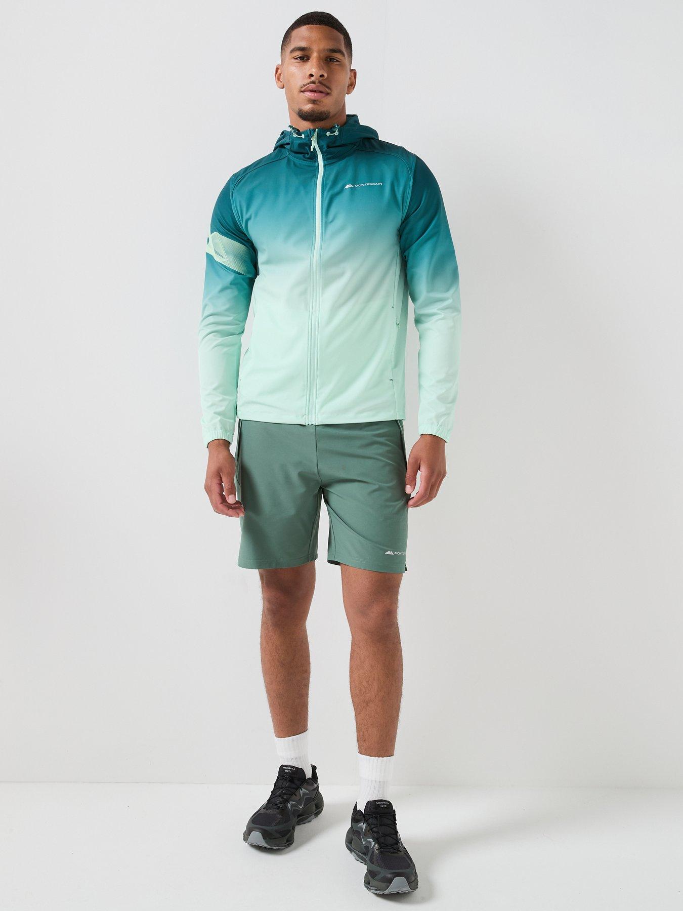 Image 3 of 6 of Monterrain Mens Distance Ombre Hooded Jacket - Green