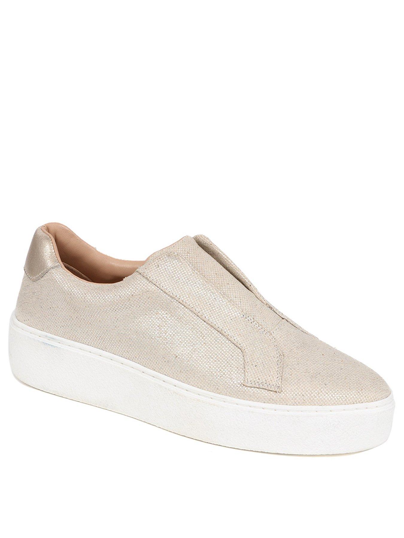 jones-bootmaker-fernanda-low-trainer-champagne-goldstillFront