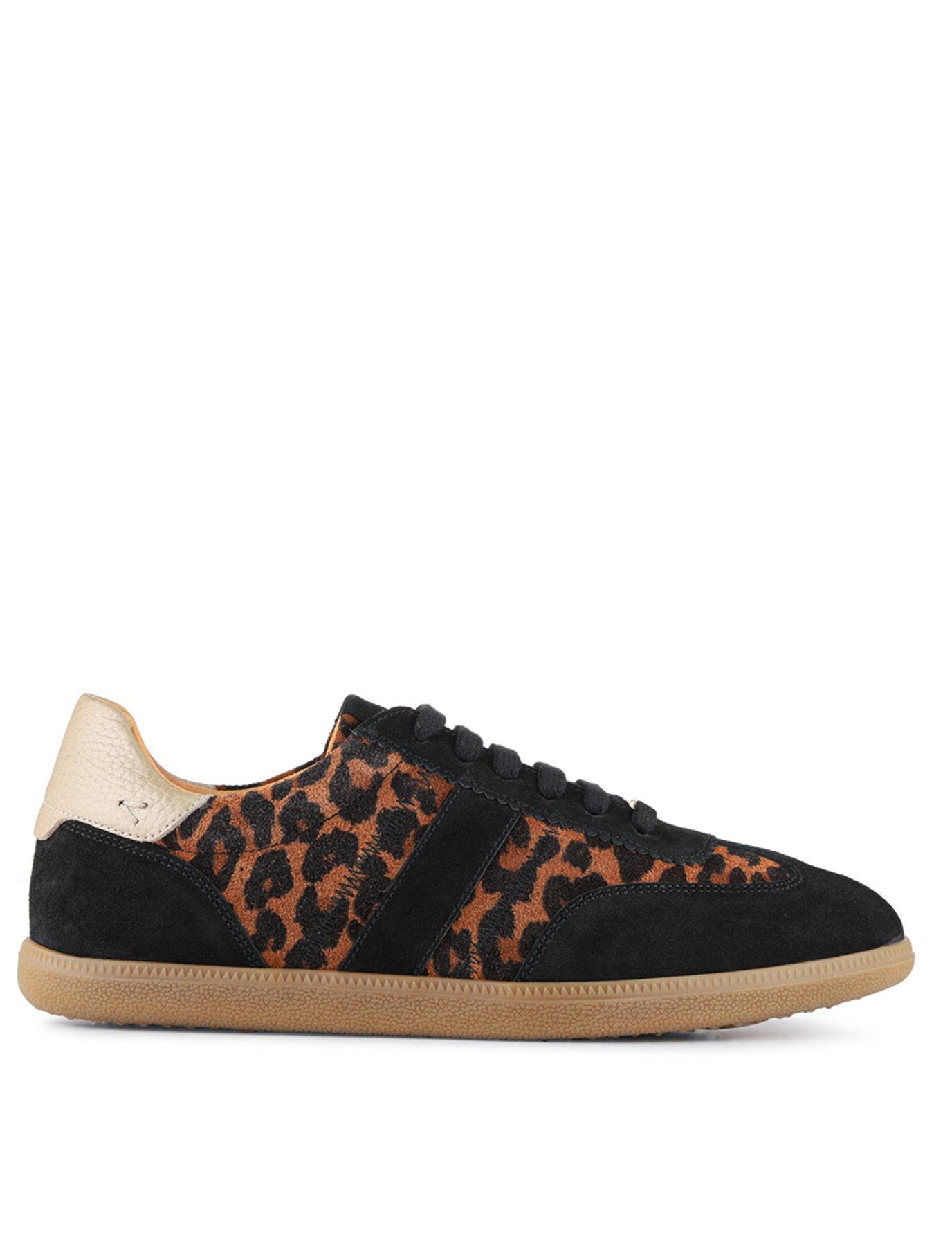 Jones Bootmaker Artea Lace Up Trainer - Leopard