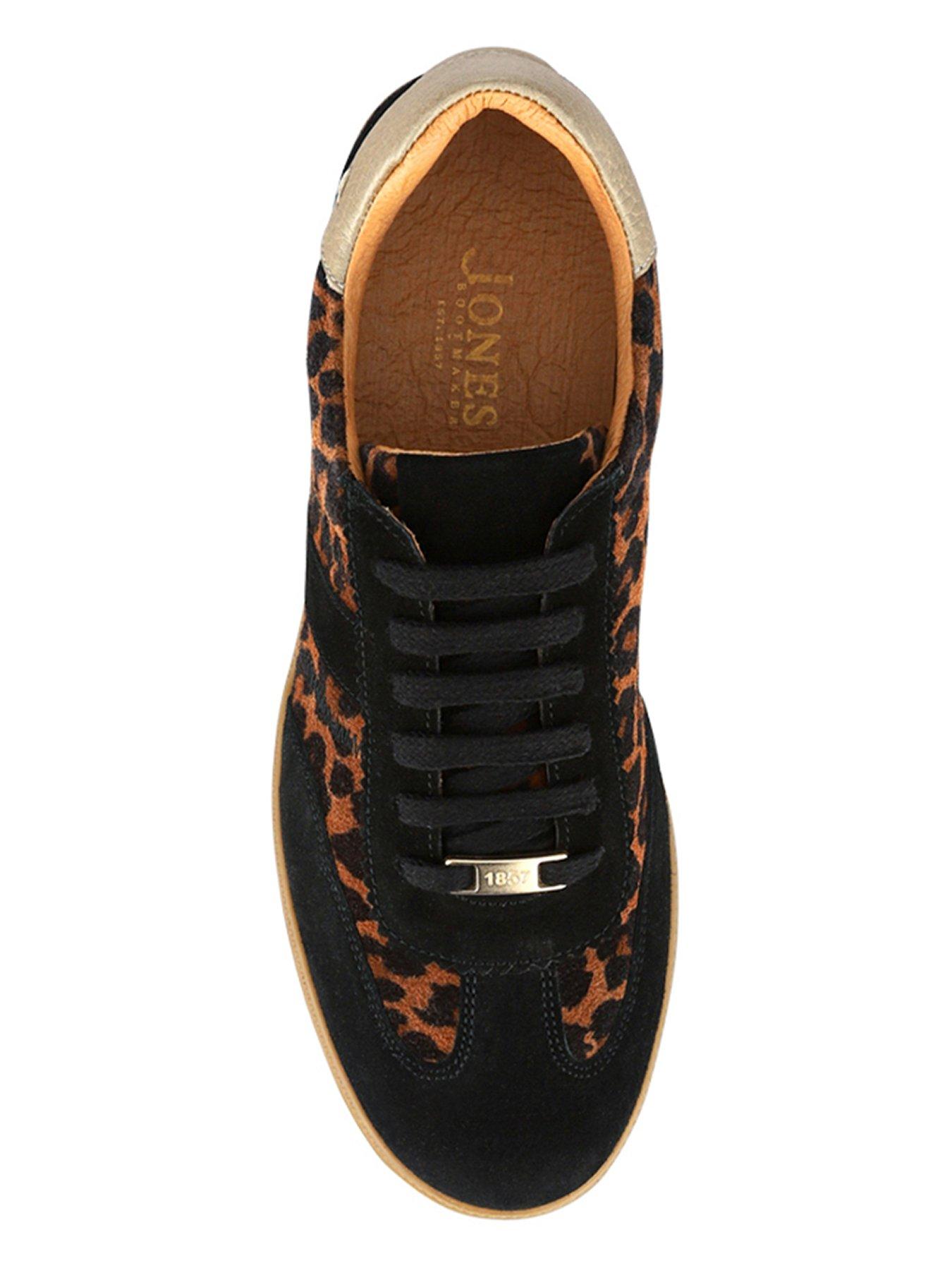 Image 4 of 6 of Jones Bootmaker Artea Lace Up Trainer - Leopard