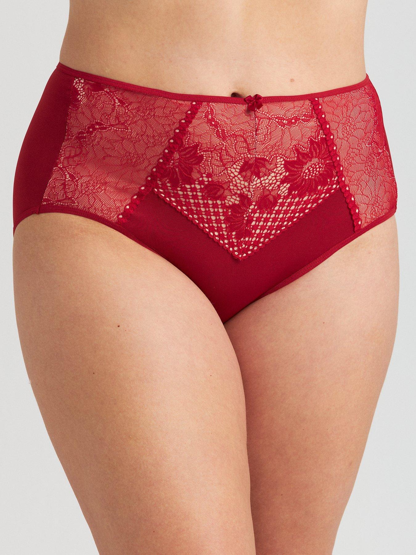 Miss Mary of Sweden Lace Charm Maxi Panty - English Red