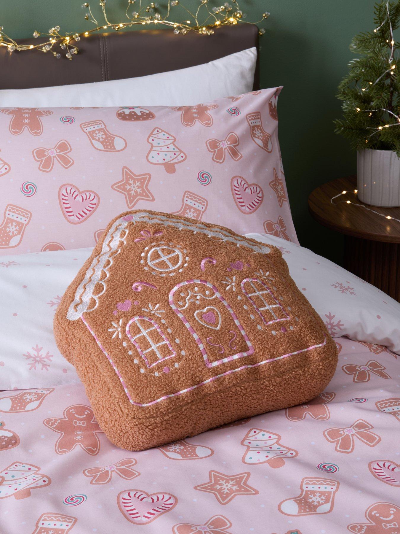The Very Collection Gingerbread House Shaped Cushion