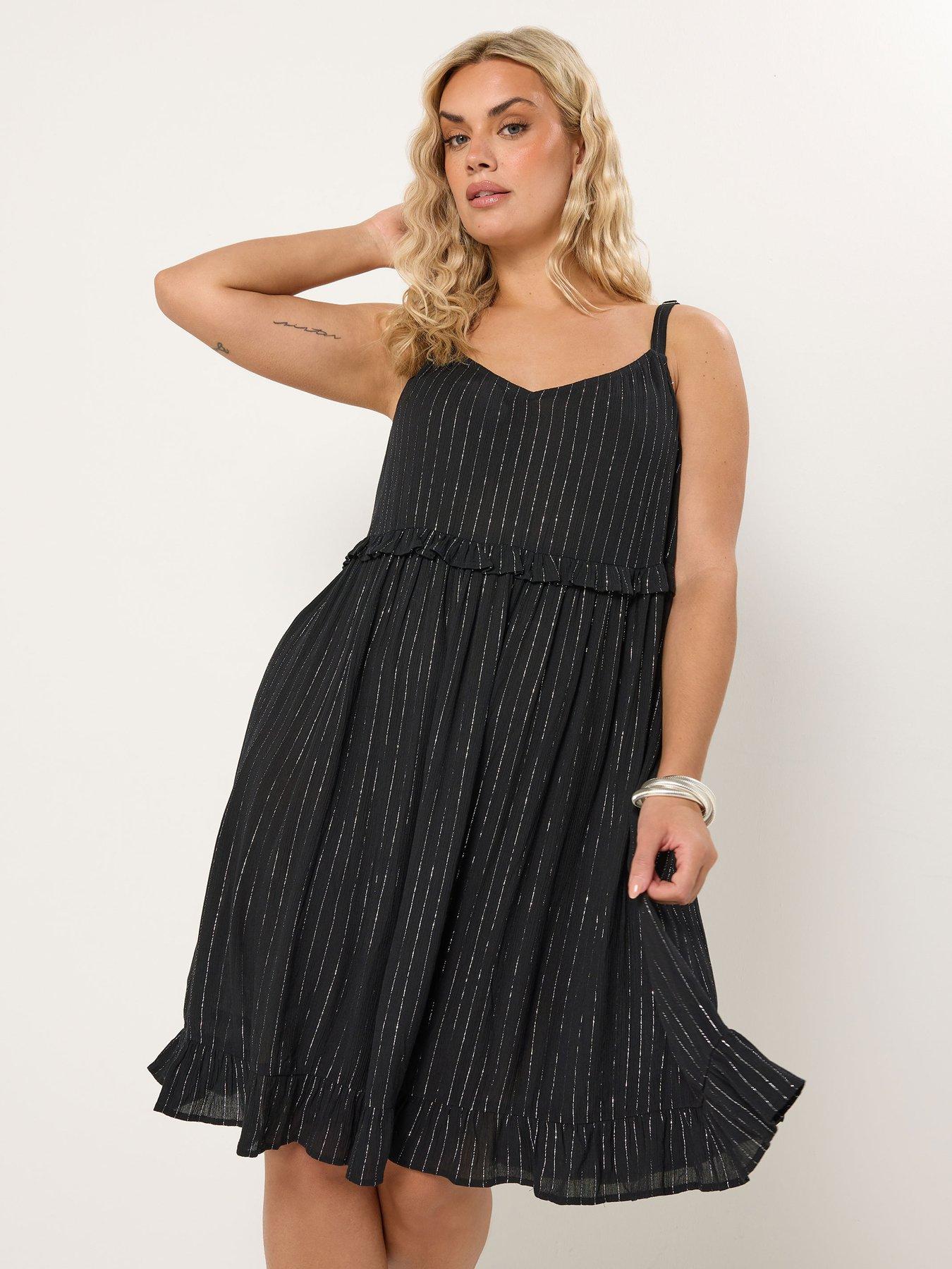 yours-curve-lurex-crinkle-mini-beach-dress-blackoutfit