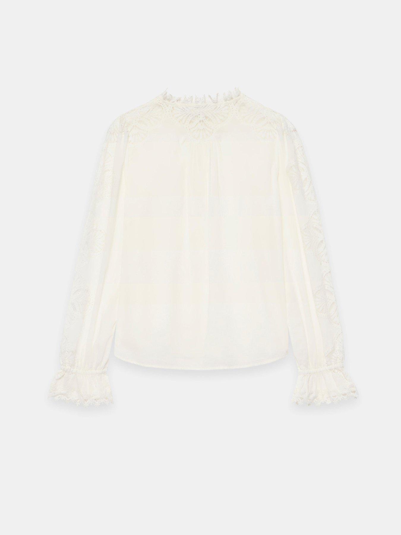 Image 6 of 6 of Mint Velvet Embroidered Blouse - White