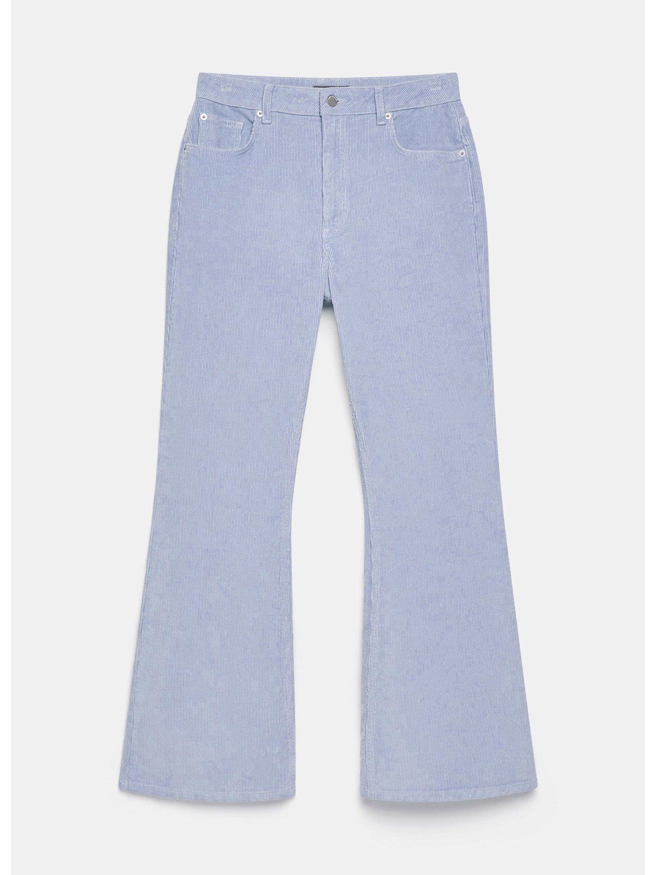 Image 6 of 7 of Mint Velvet Cord Flare Trouser - Blue