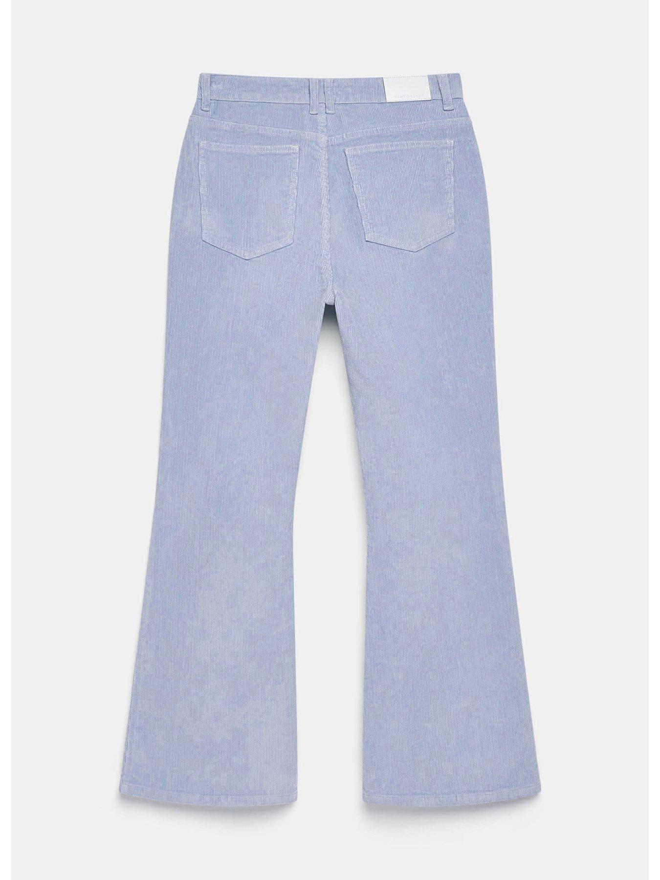 Image 7 of 7 of Mint Velvet Cord Flare Trouser - Blue