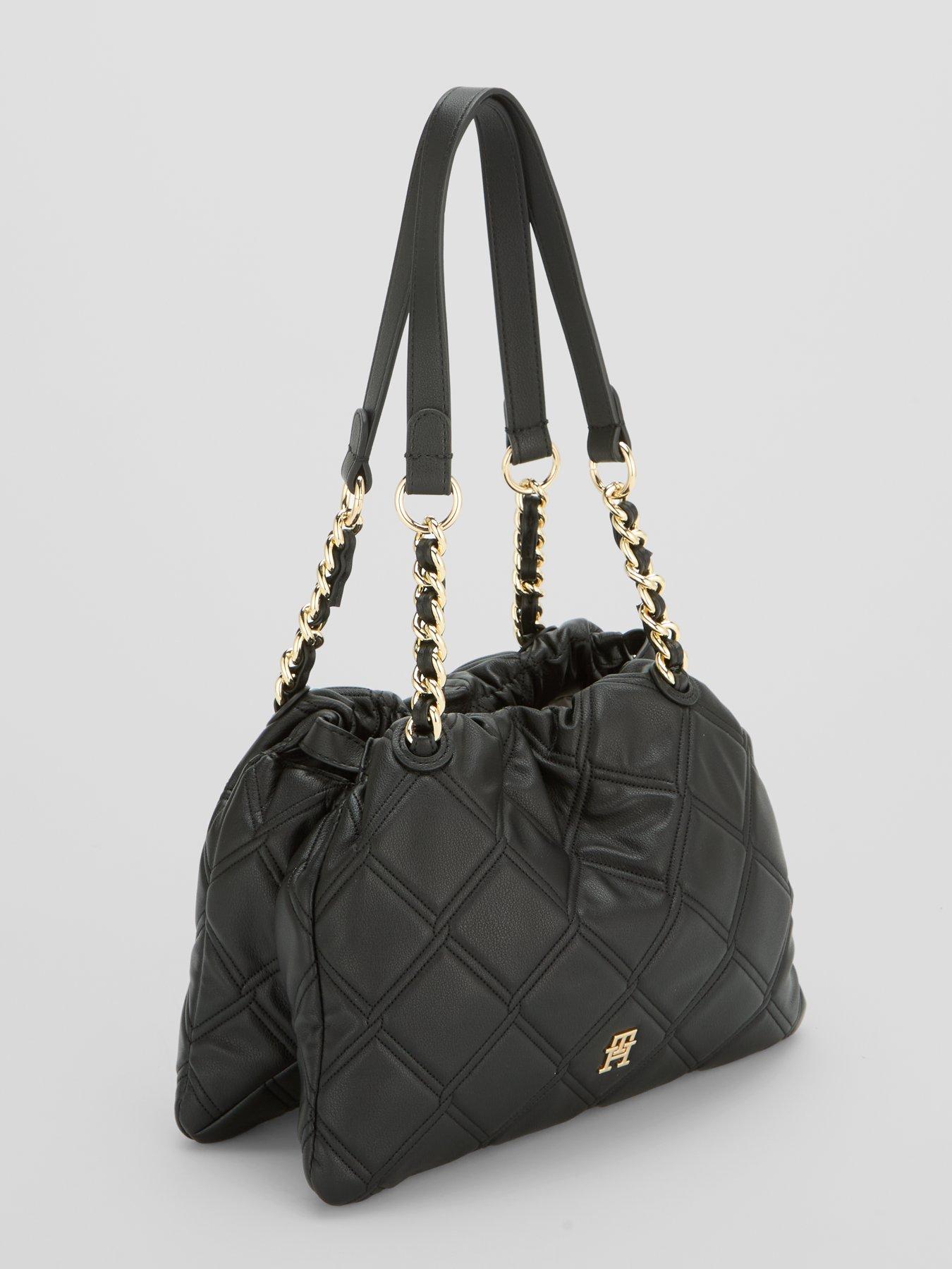 Image 2 of 6 of Tommy Hilfiger Monogram Quilted Tote Bag - Black