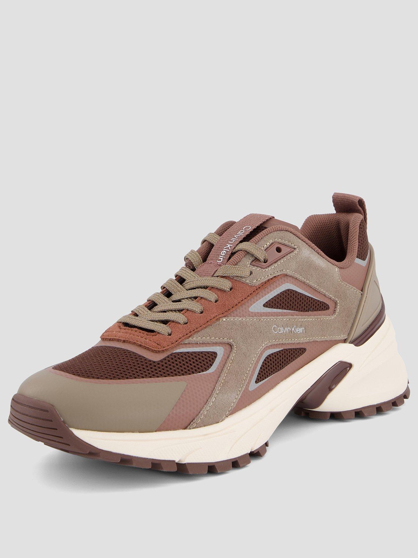 Image 2 of 7 of Calvin Klein Hike Runner Reflective Trainers - Brown