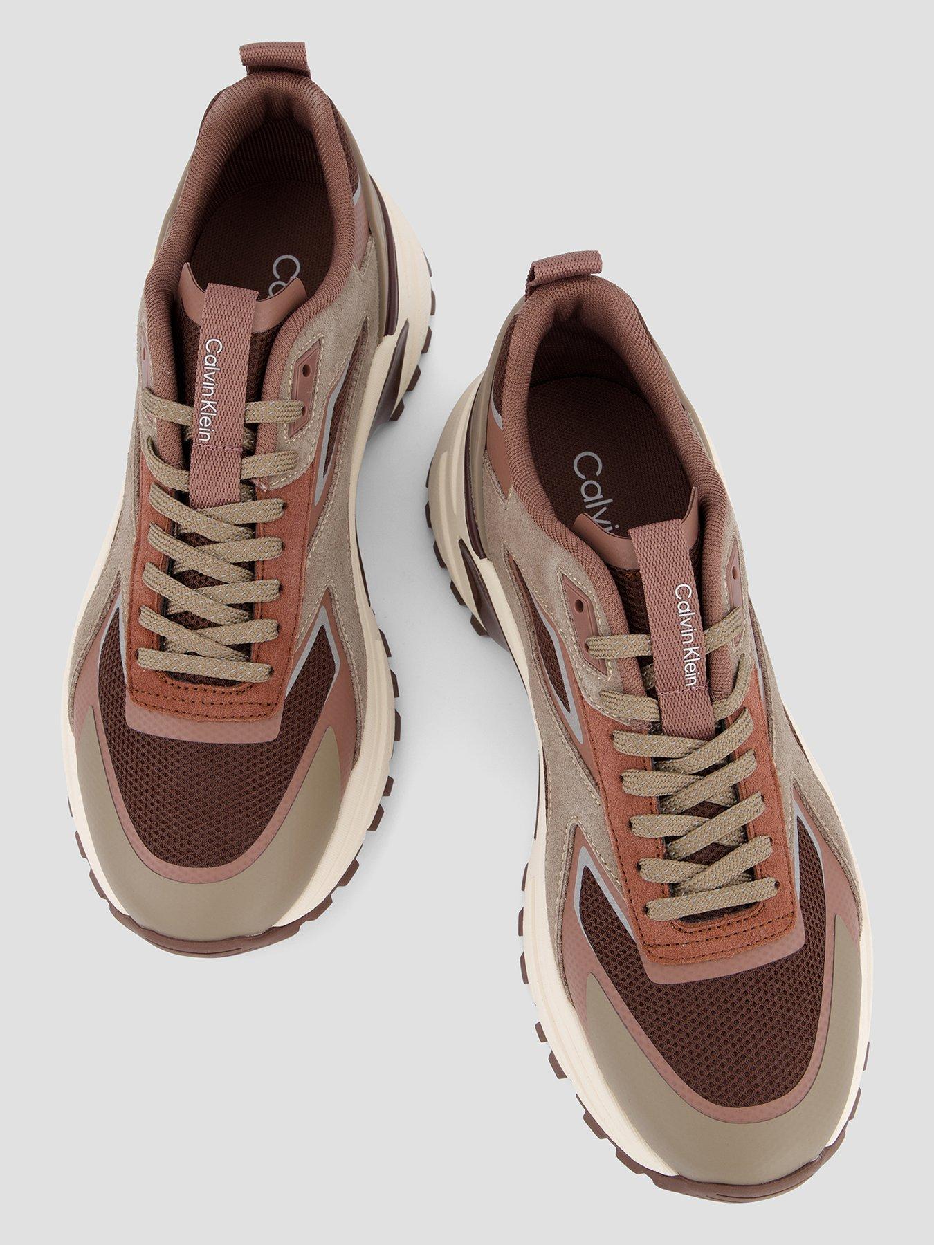 Image 3 of 7 of Calvin Klein Hike Runner Reflective Trainers - Brown
