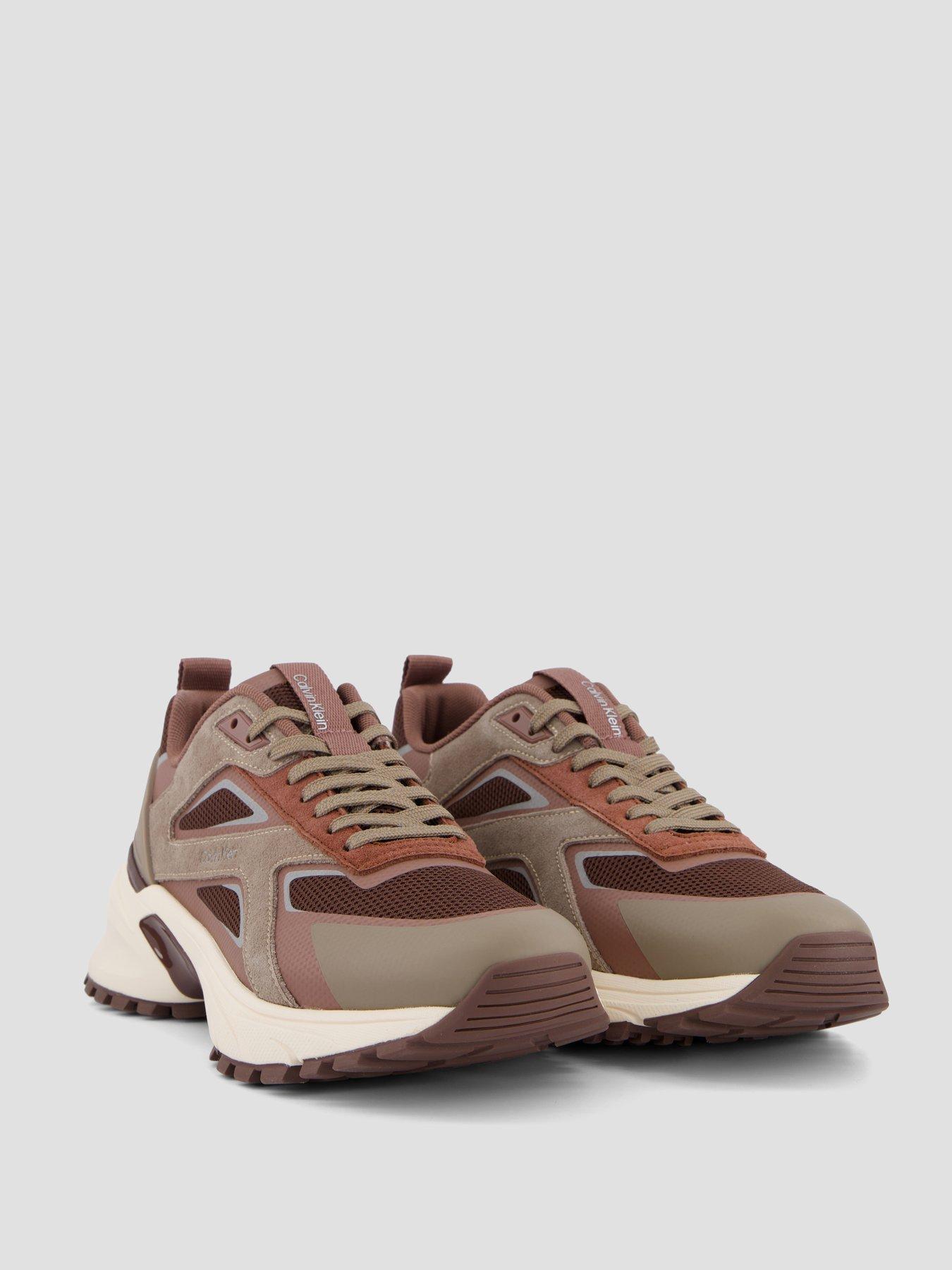 Image 6 of 7 of Calvin Klein Hike Runner Reflective Trainers - Brown
